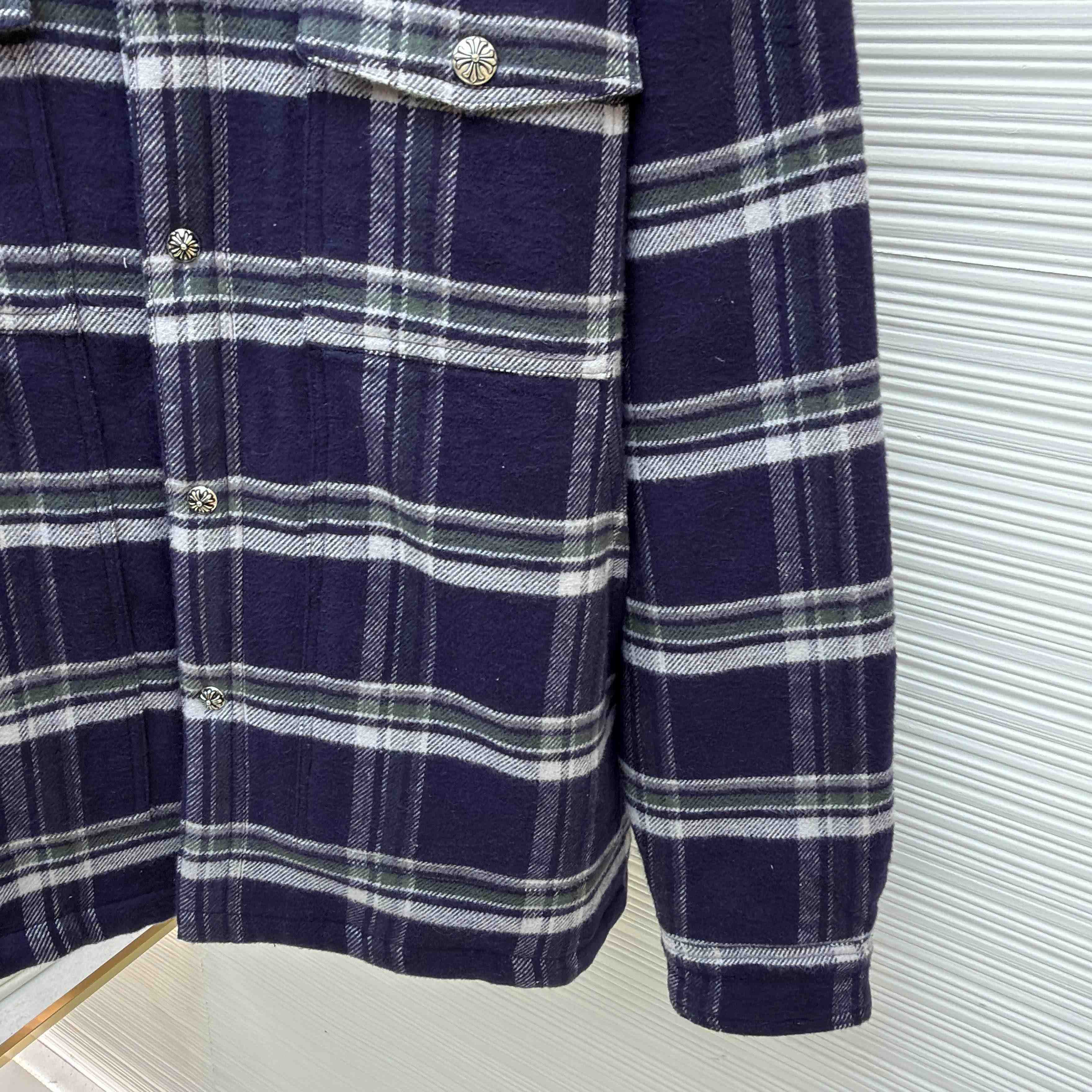 Chrome Hearts Work Dog Pile Lined Flannel Shirt Jacket  - DesignerGu