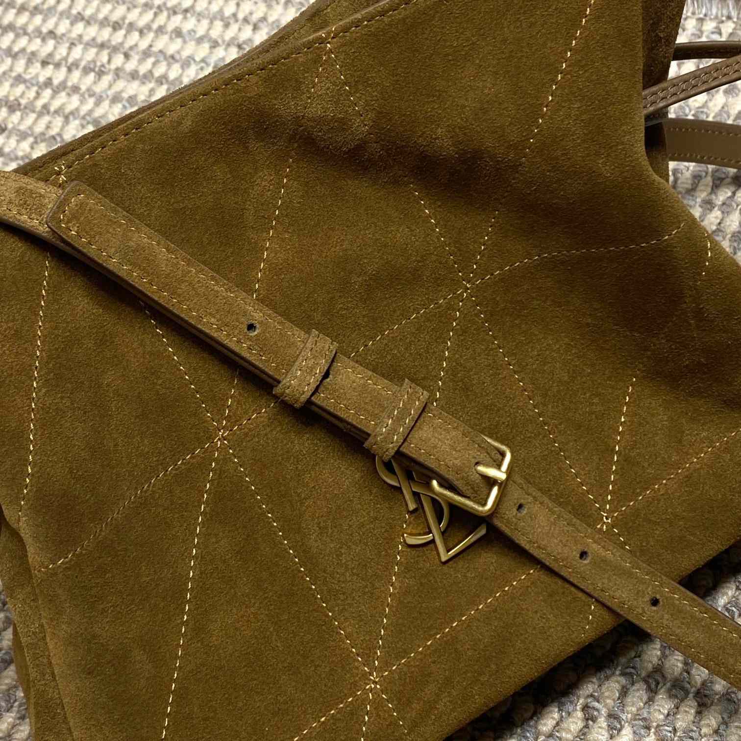 Saint Laurent Jamie Shoulder Pouch In Suede - DesignerGu