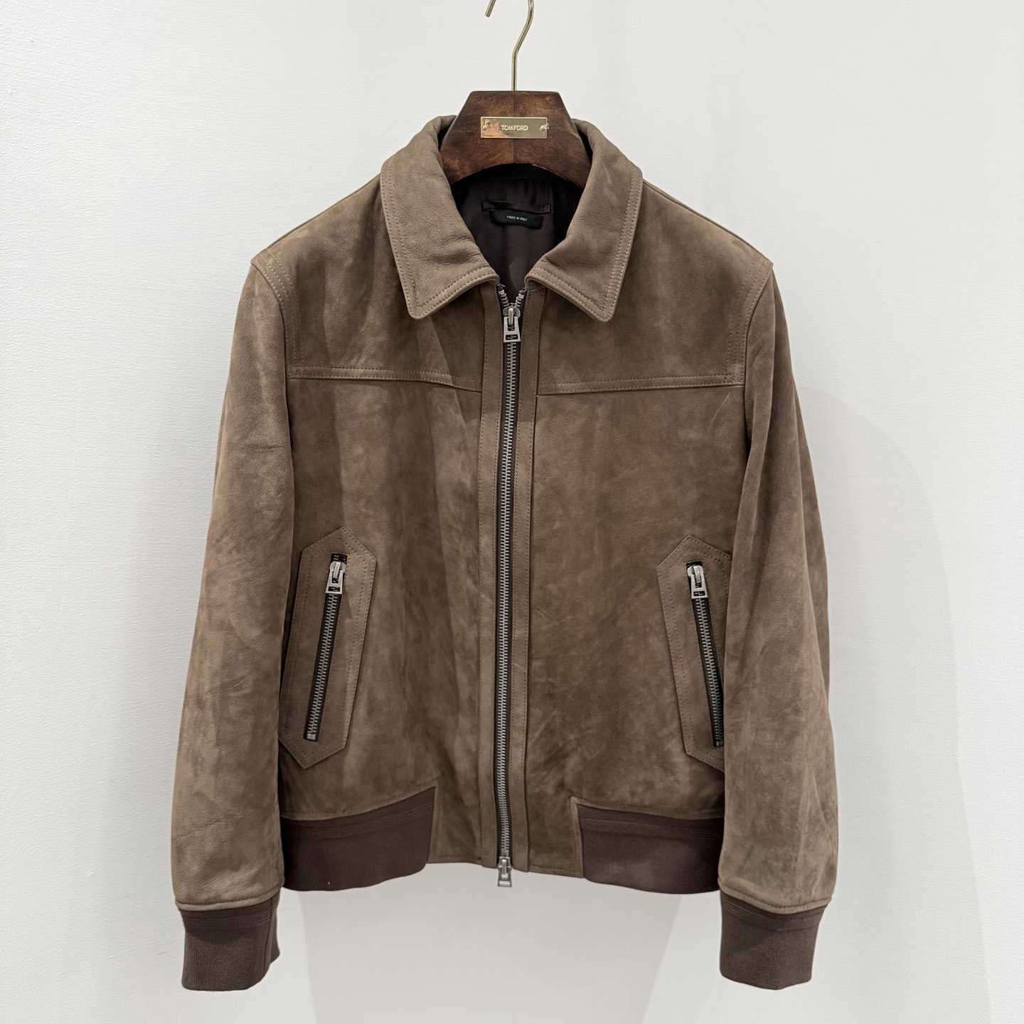 Tom Ford Men's Suede Bomber Jacket - DesignerGu