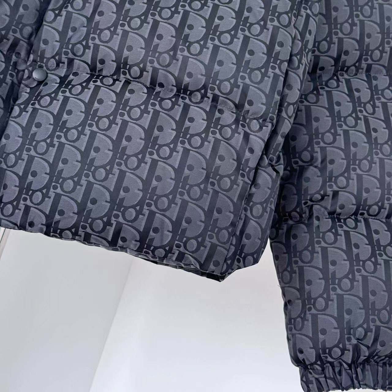 Dior Oblique Down Overshirt Black Cotton-Blend Jacquard - DesignerGu