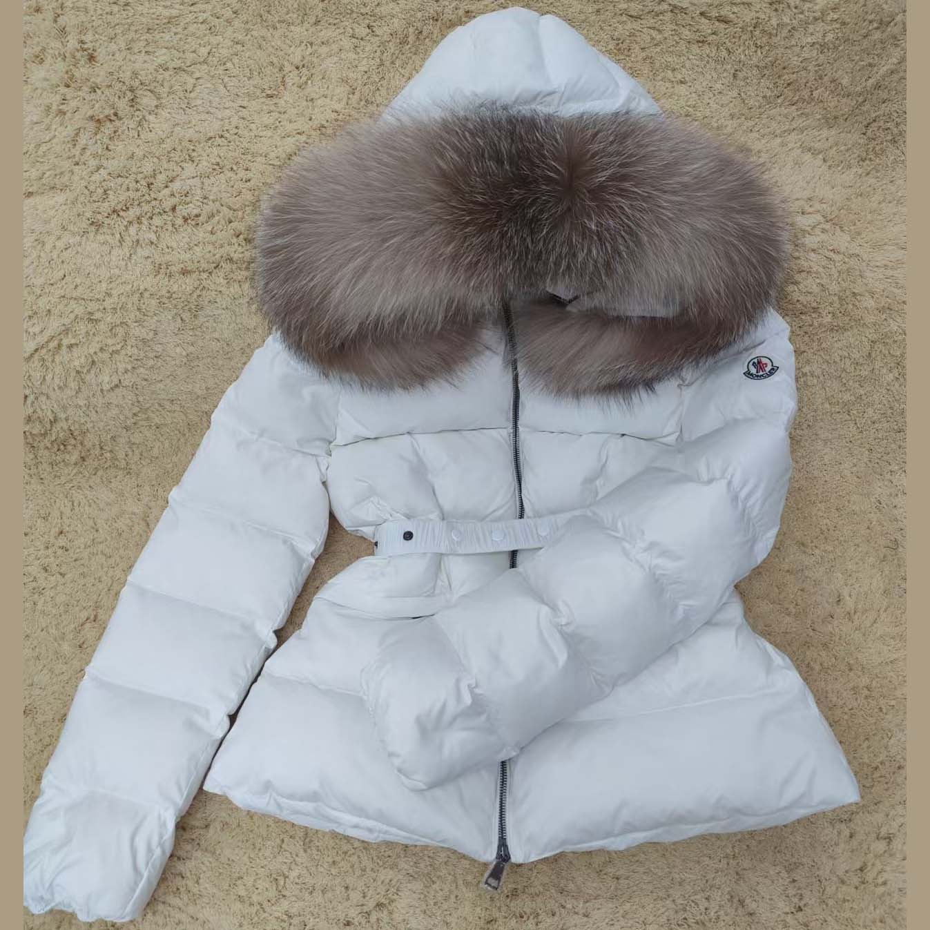 Moncler Boed Hooded Shearling-Trimmed Short Down Jacket - DesignerGu