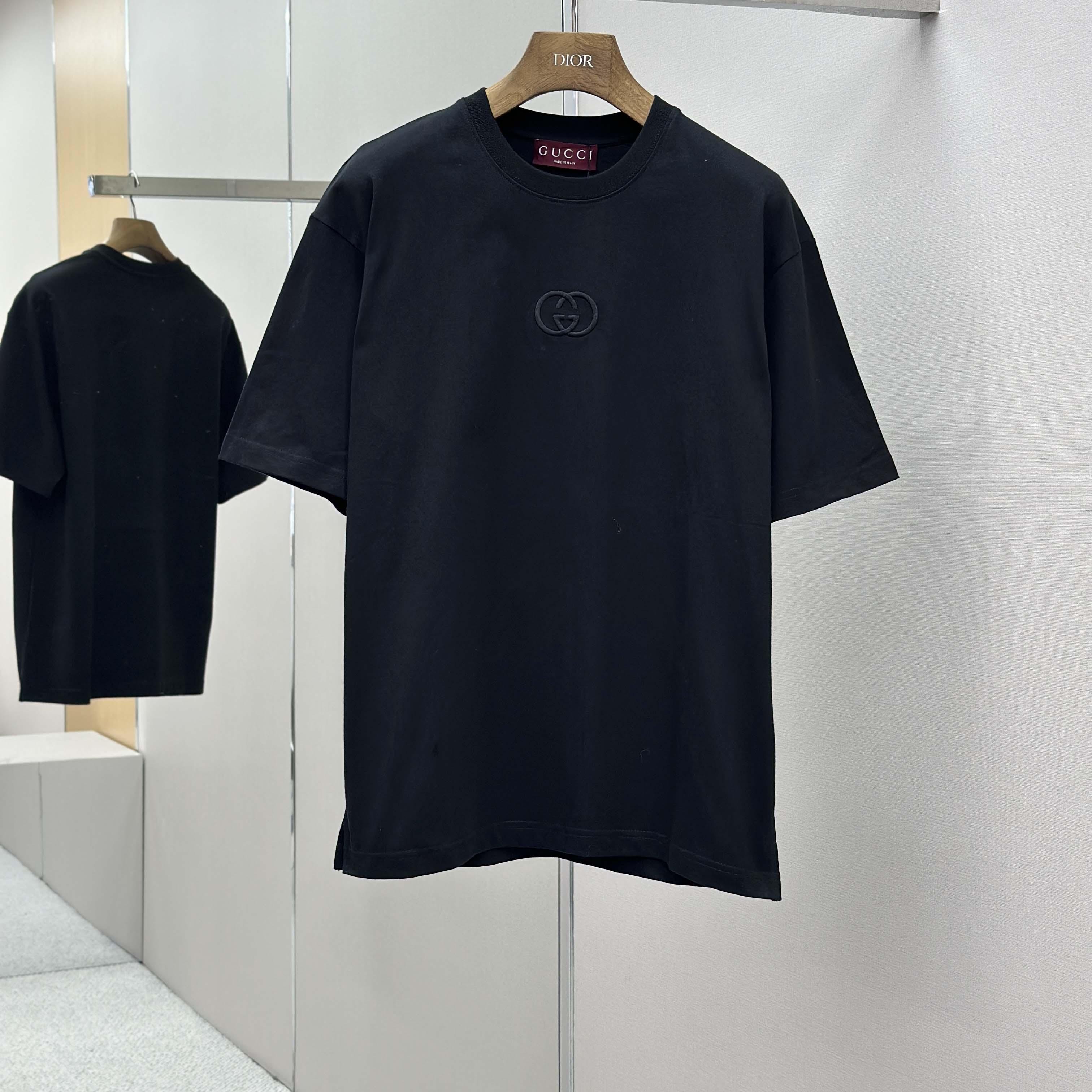 Gucci Cotton Jersey T-shirt With Embroidery - DesignerGu