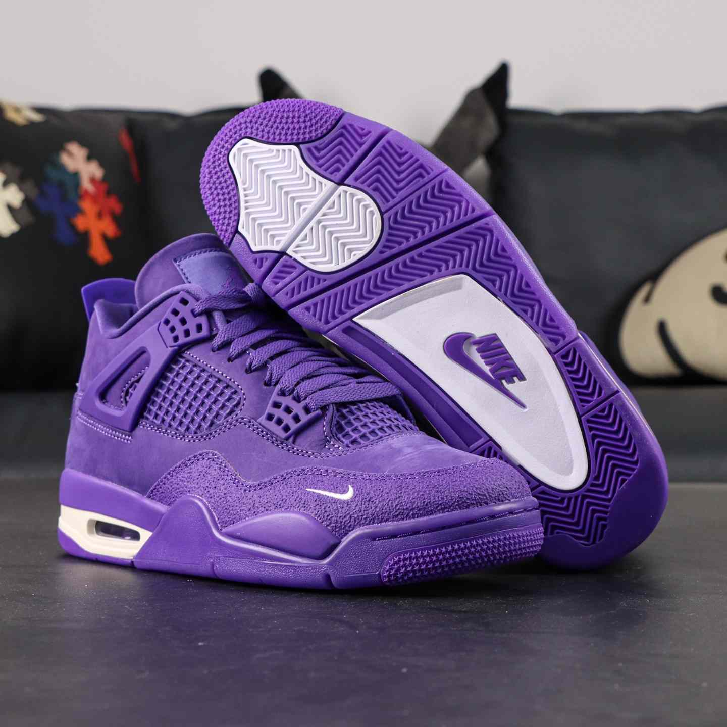 Nigel Sylvester x Air Jordan 4 Retro “Purple Brick” HF4340-500 | Size 36–48.5 - DesignerGu