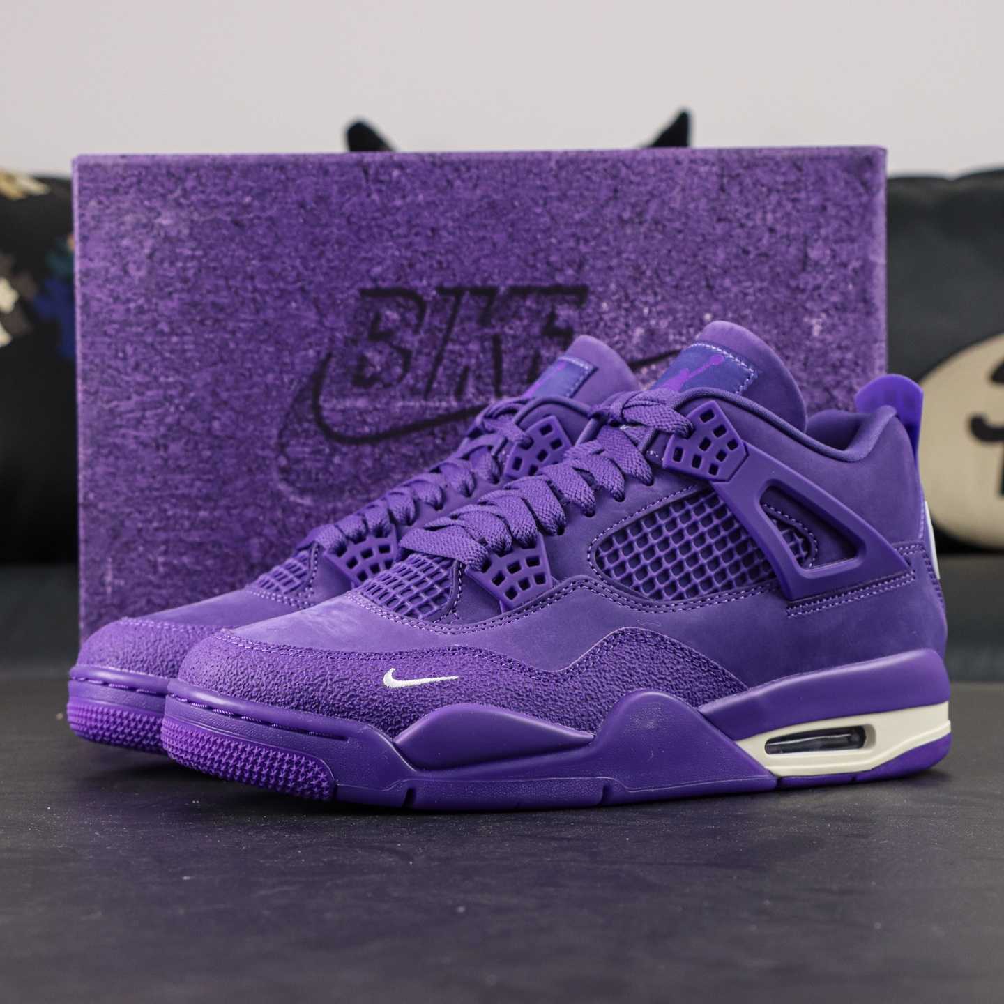 Nigel Sylvester x Air Jordan 4 Retro “Purple Brick” HF4340-500 | Size 36–48.5 - DesignerGu
