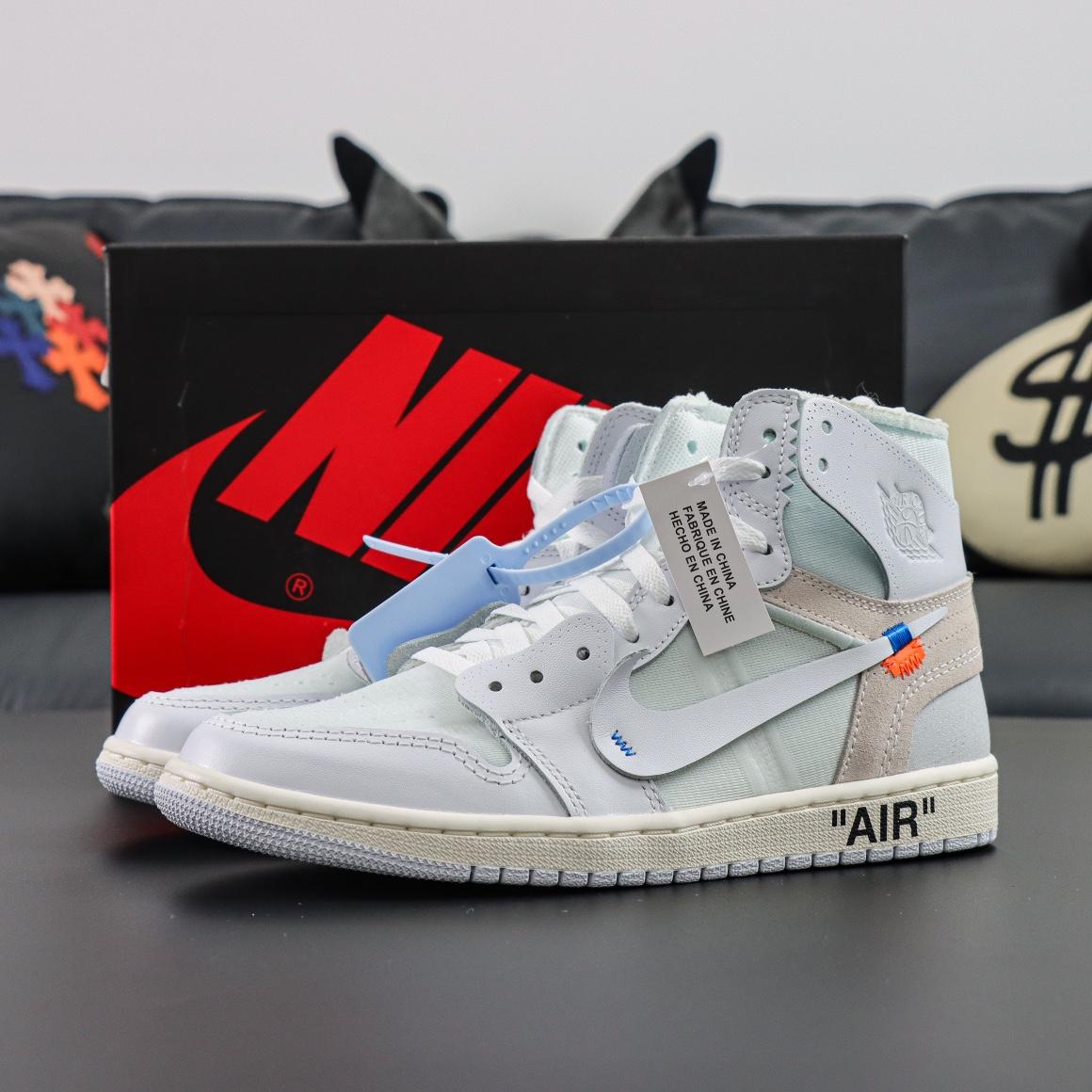 Off-White x Air Jordan 1 Retro High OG Sneaker    AQ0818-100 - DesignerGu