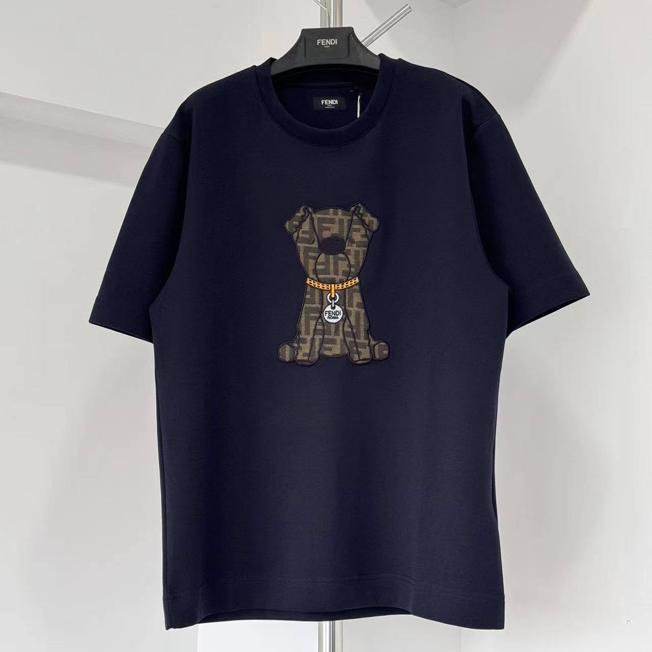 Fendi Blue Cotton T-shirt - DesignerGu