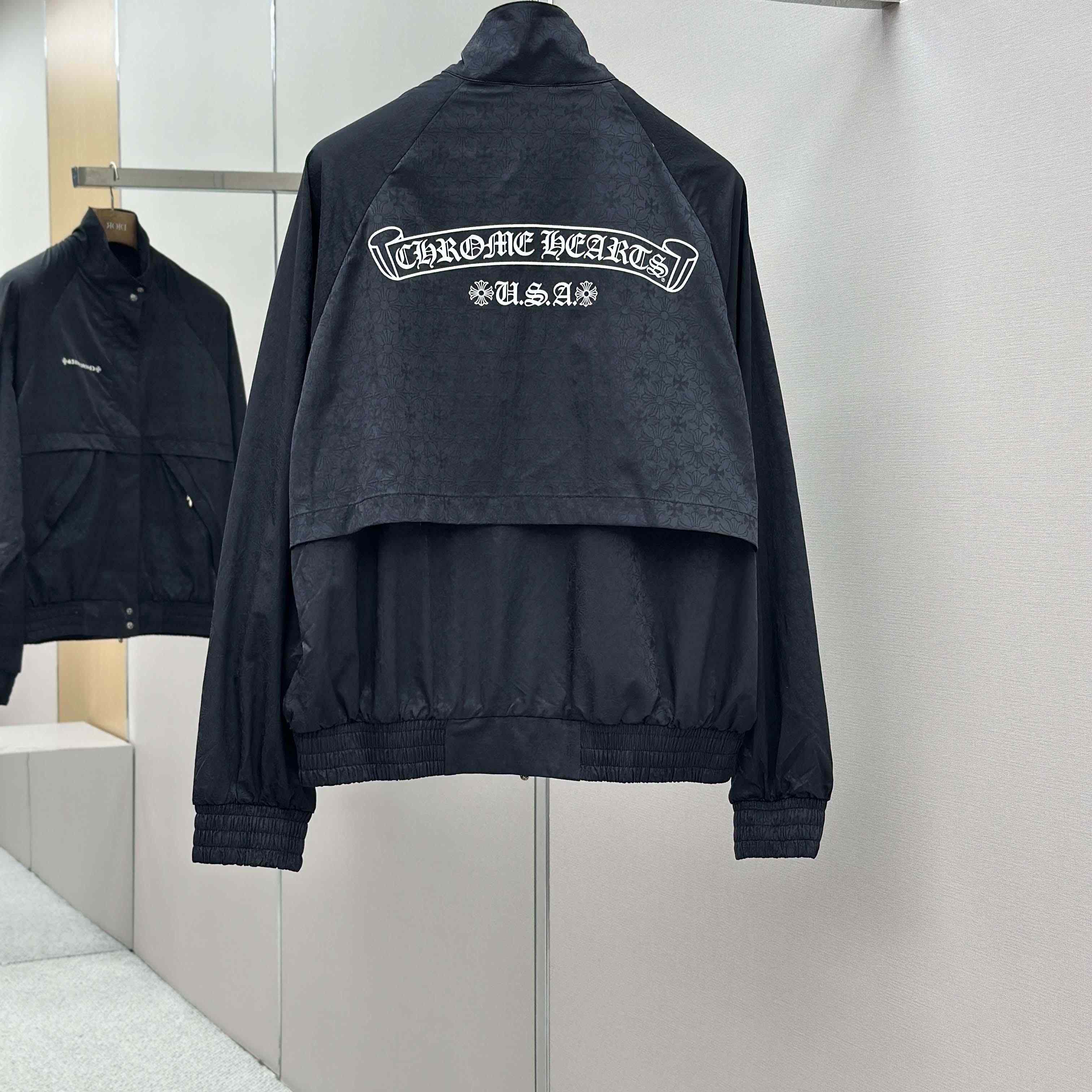 Chrome Hearts All-Over Nylon Track Jacket - DesignerGu