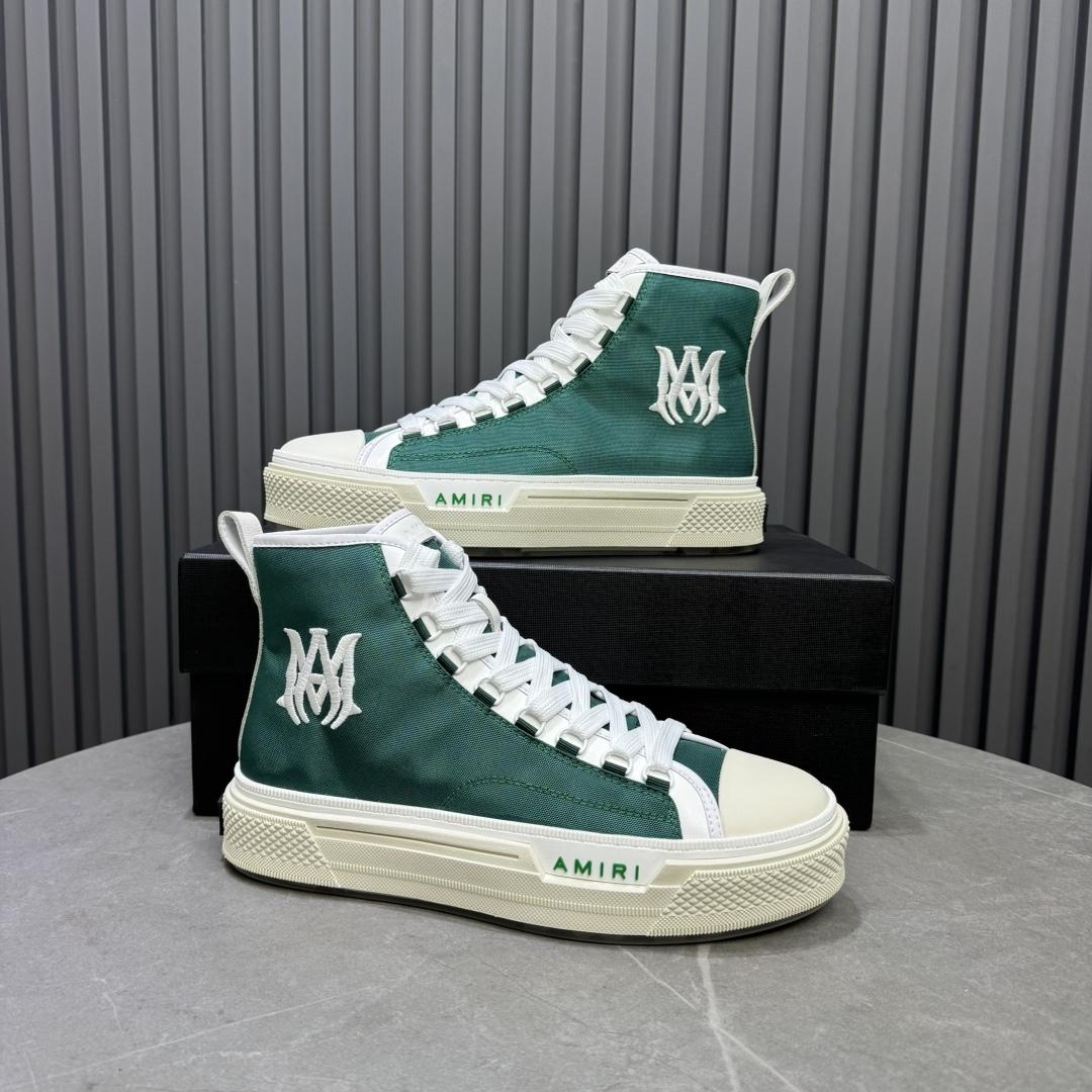 Amiri Green 'MA' Court Hi Sneakers - DesignerGu