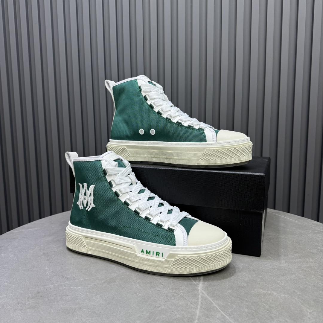 Amiri Green 'MA' Court Hi Sneakers - DesignerGu
