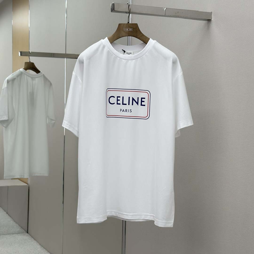 Celine Loose T-shirt In Cotton Jersey - DesignerGu