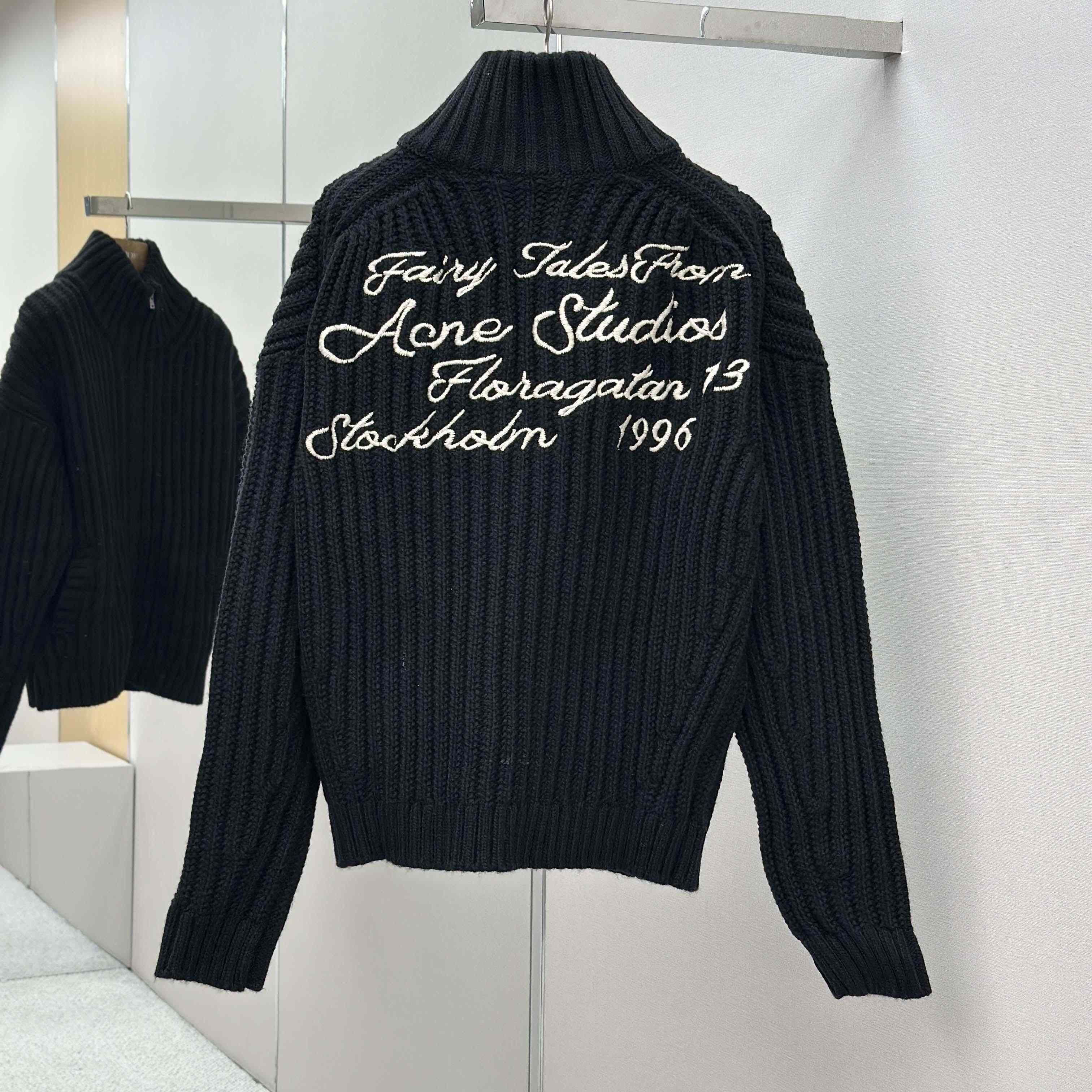 Acne Studios Wool Zip Cardigan - DesignerGu