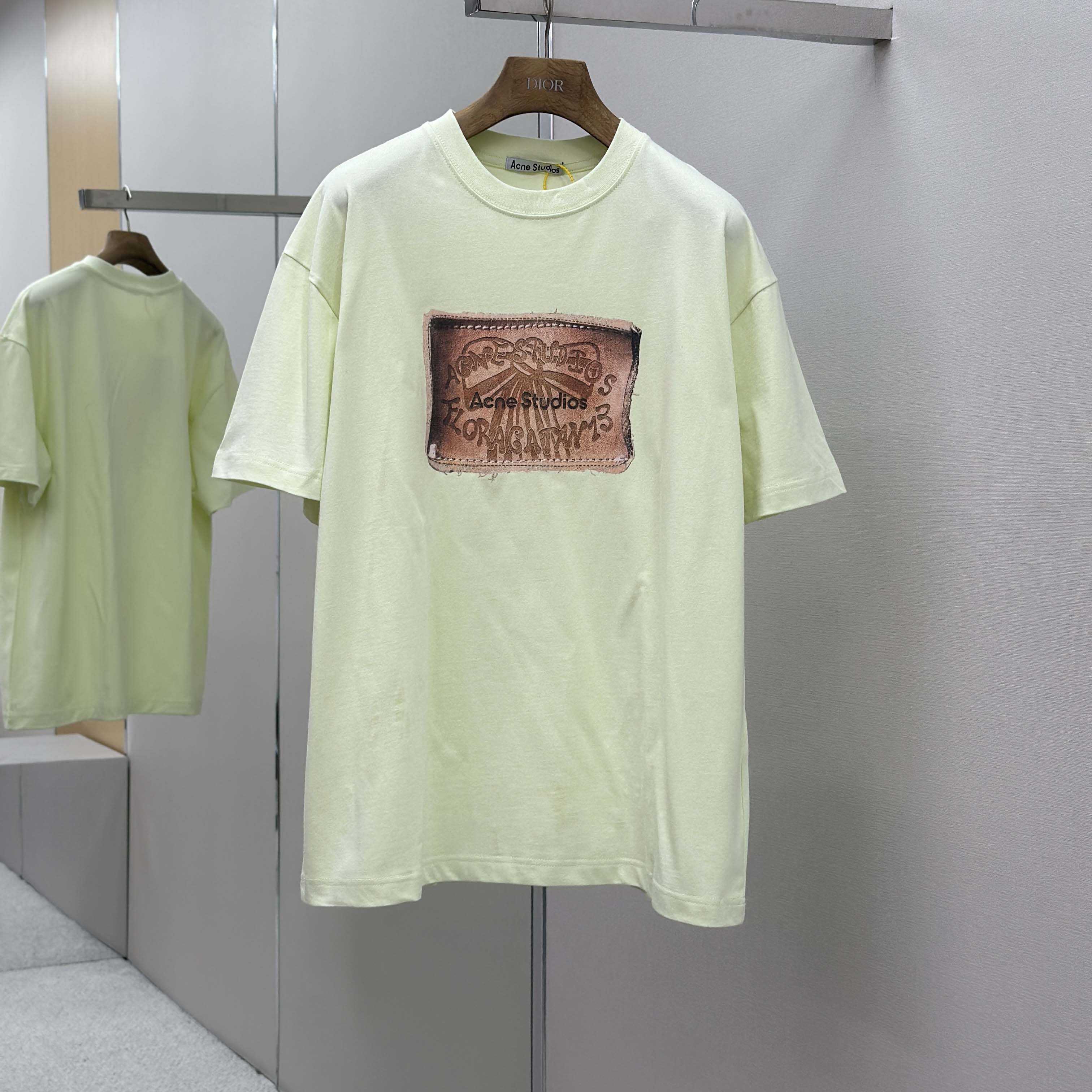 Acne Studios Logo T-shirt - Pistachio Green - DesignerGu