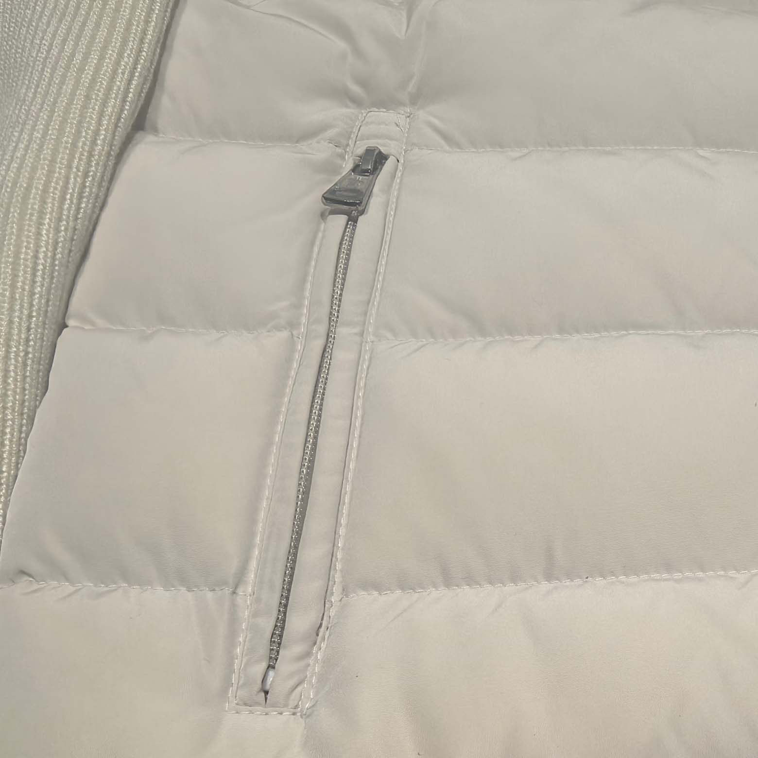 Moncler Ribbed Cotton and Quilted Shell Down Zip-Up Cardigan - DesignerGu