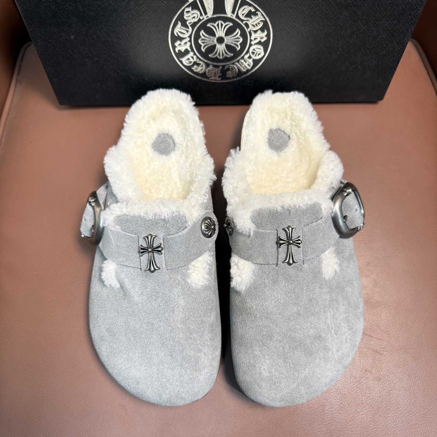 Chrome Hearts Birkenstock Boston Suede Sandals  - DesignerGu
