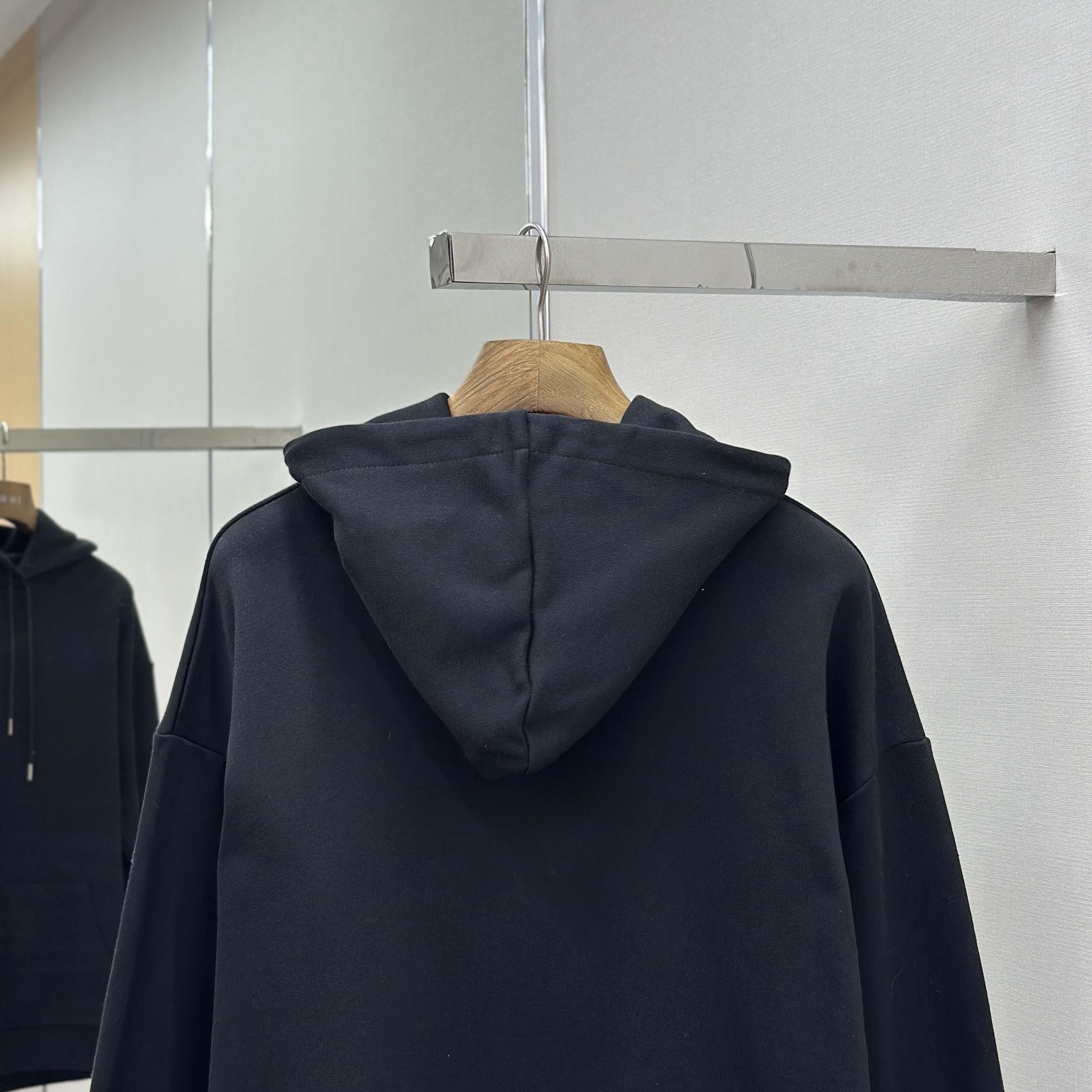Celine Triomphe Loose Hoodie In Cashmere Cotton - DesignerGu