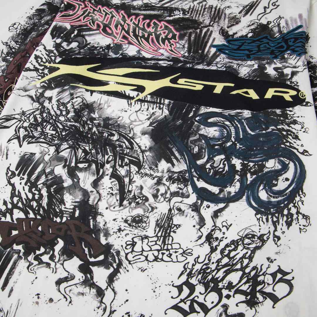 Hellstar Graffiti Long-Sleeve 'White' - DesignerGu