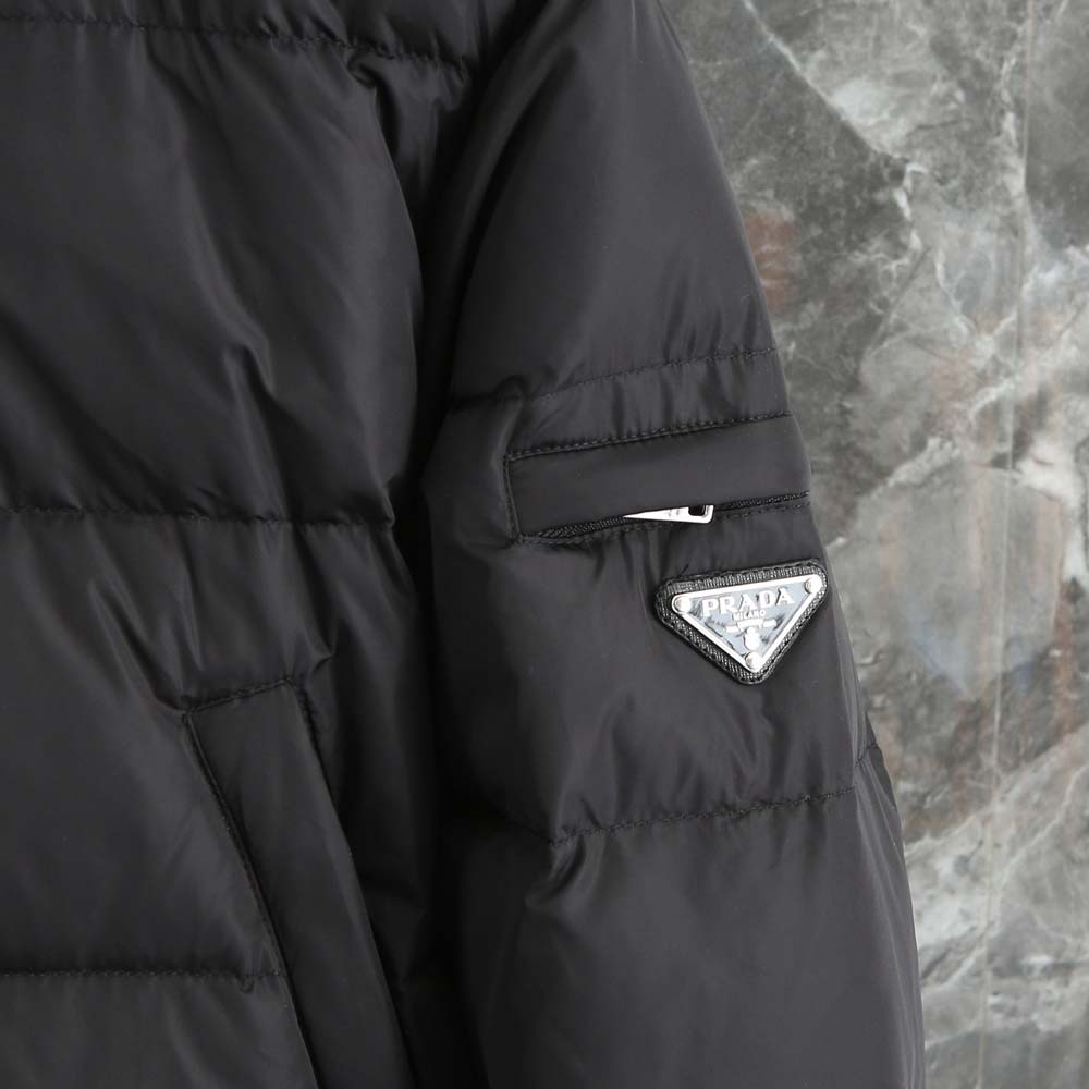 Prada Re-Nylon Hooded Down Jacket - DesignerGu
