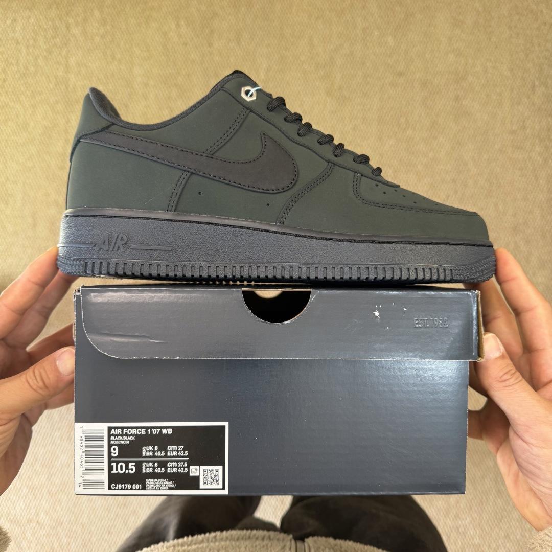 NIKE Air Force 1 Low Black/Dark Green CJ9179-001  - DesignerGu