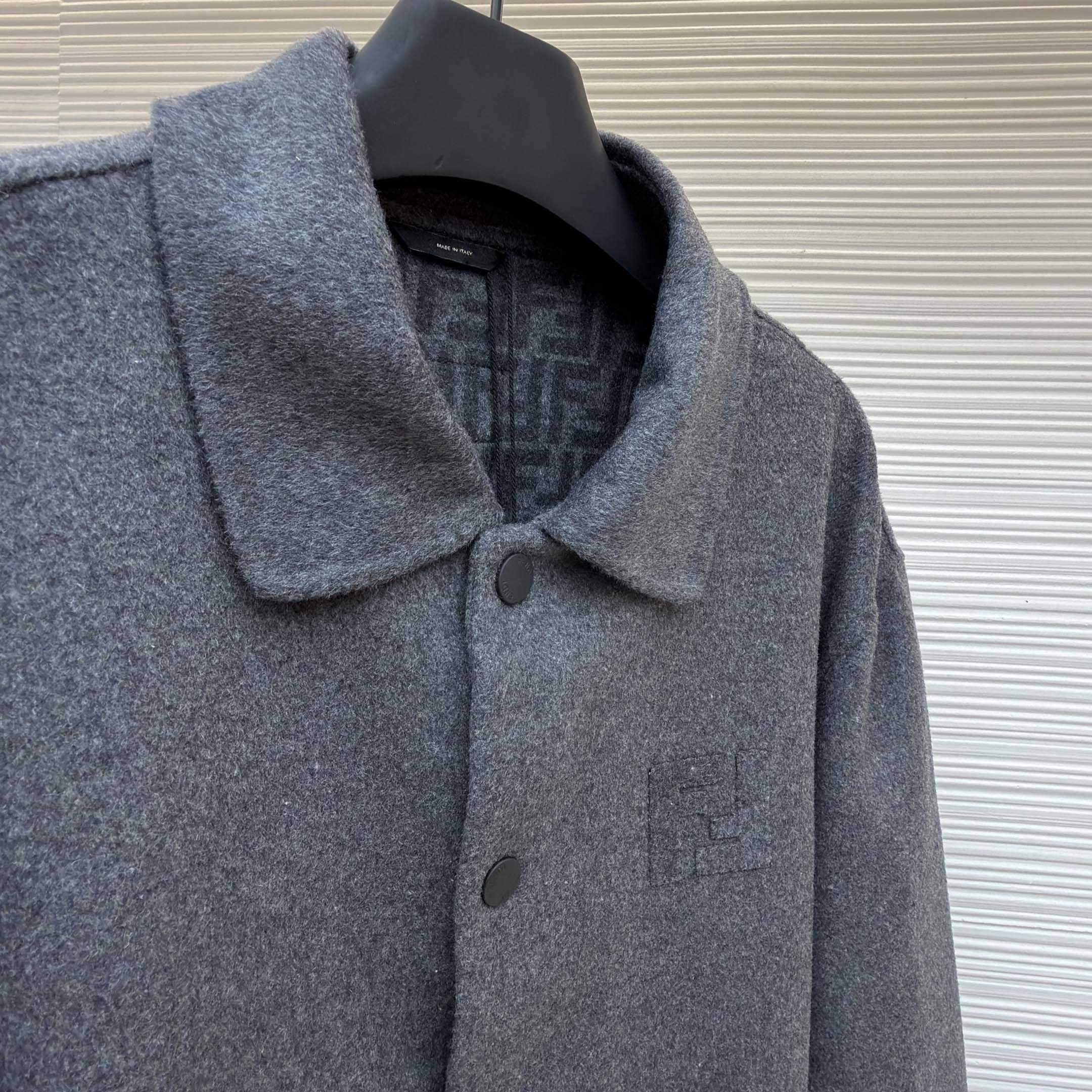 Fendi Gray Wool Blouson - DesignerGu