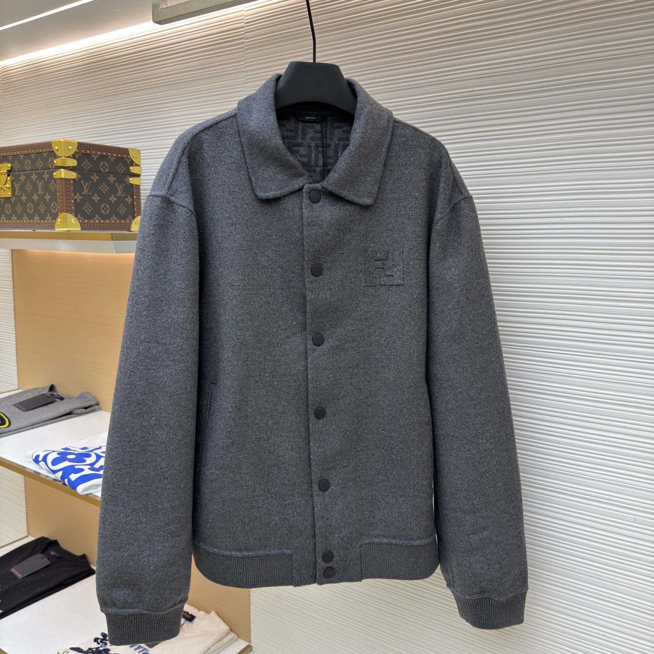 Fendi Gray Wool Blouson - DesignerGu