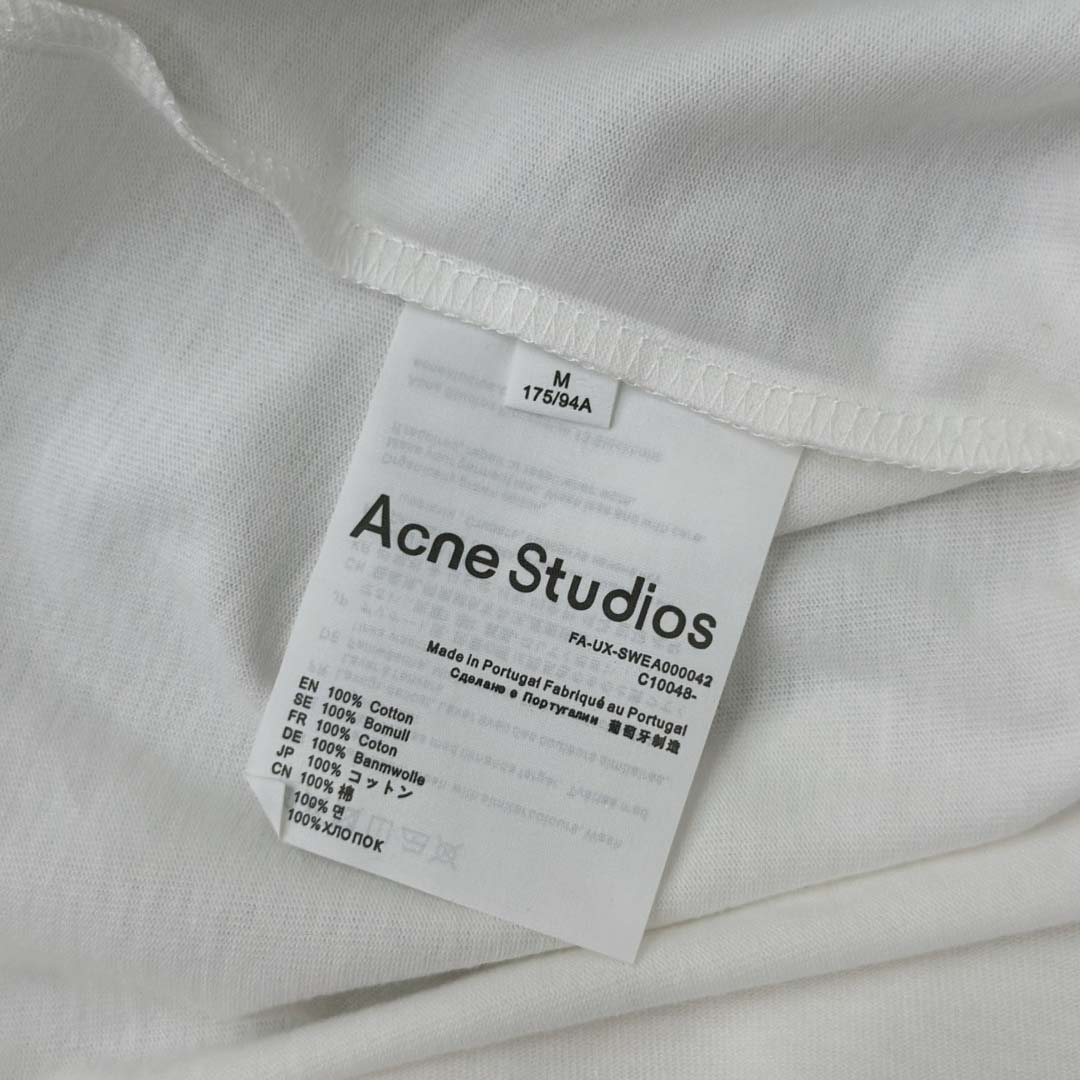 Acne Studios Logo T-shirt - Off white - DesignerGu
