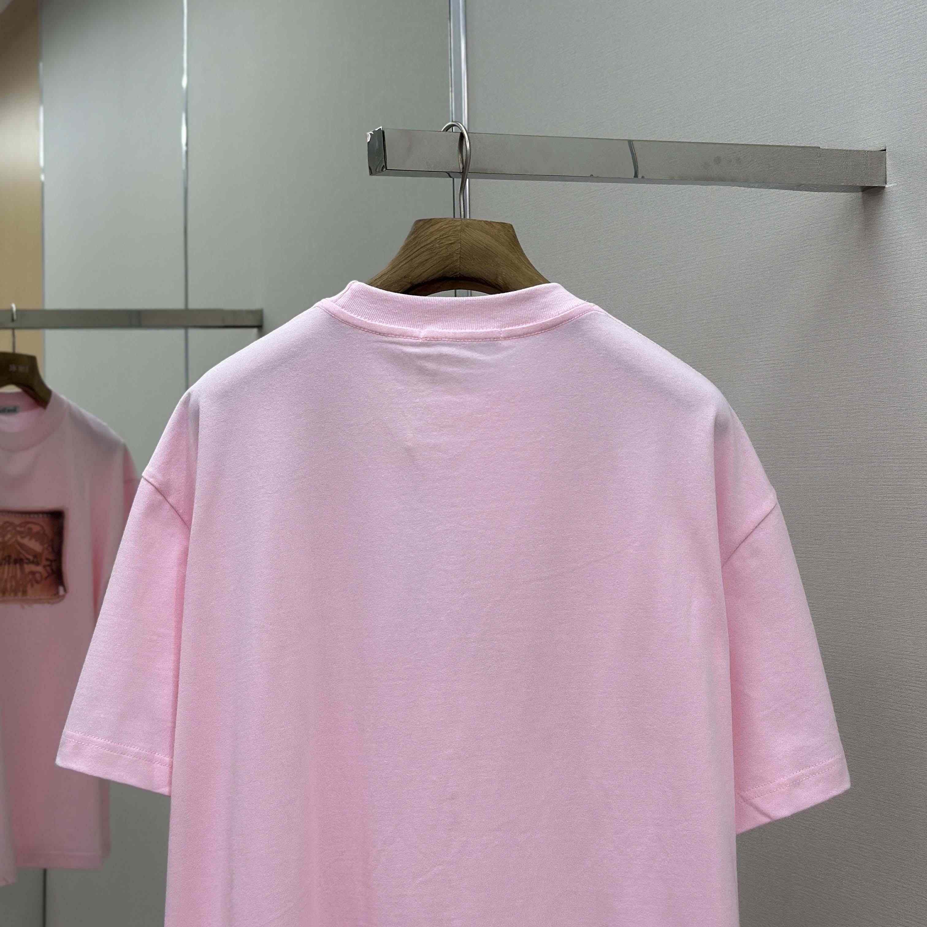Acne Studios Logo T-shirt-Baby pink - DesignerGu