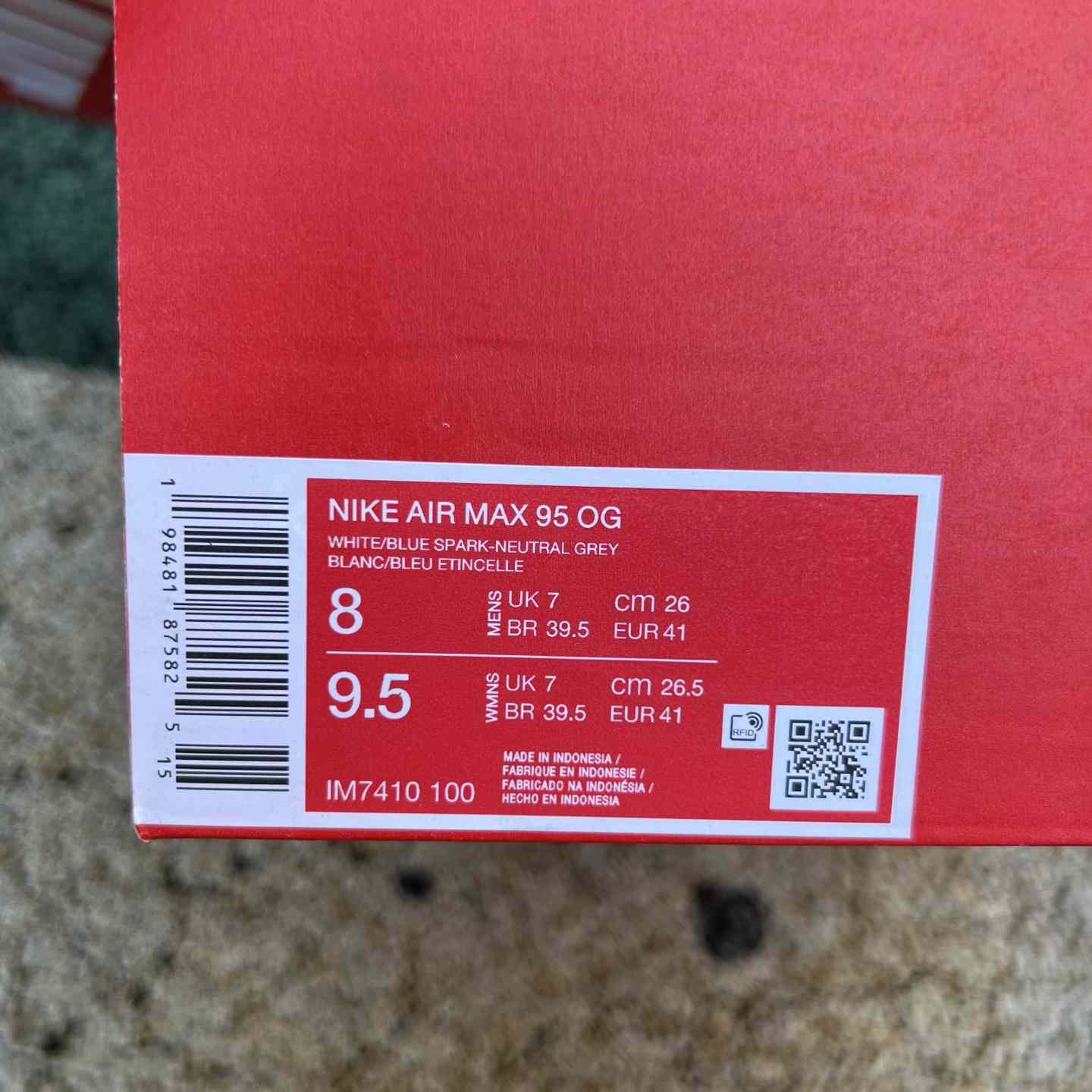 Nike Air Max 95 OG Blue Spark Sneakers    IM7410-100 - DesignerGu