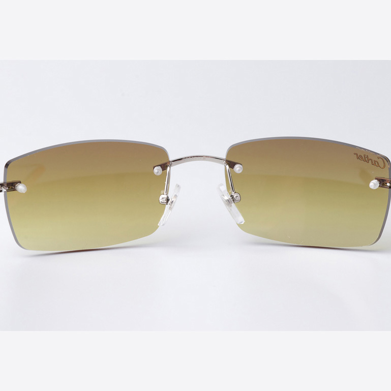 Cartier CT 3524012 Wood Sunglasses Silver Brown - DesignerGu