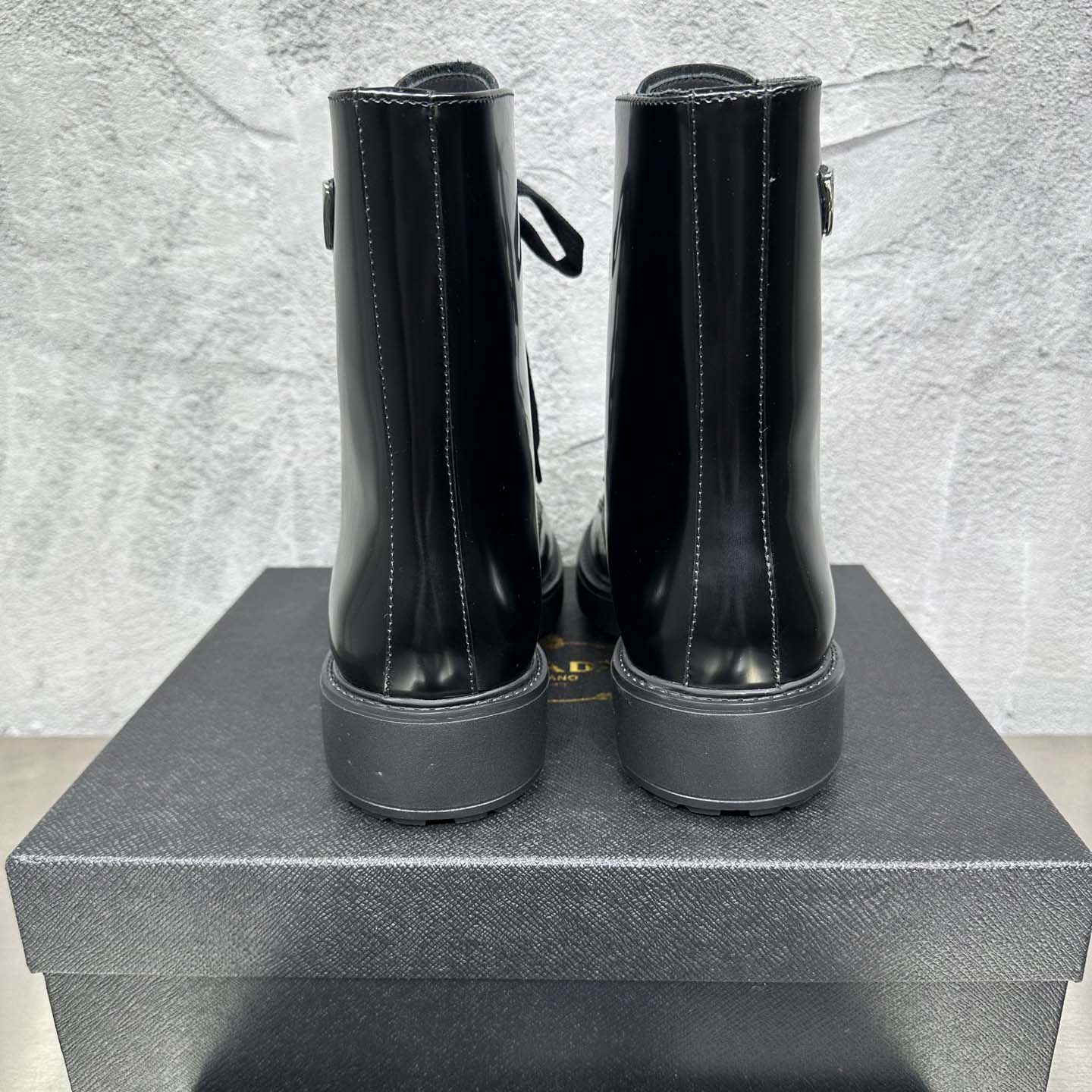 Prada Wmns Brushed Leather Boot 'Black' - DesignerGu