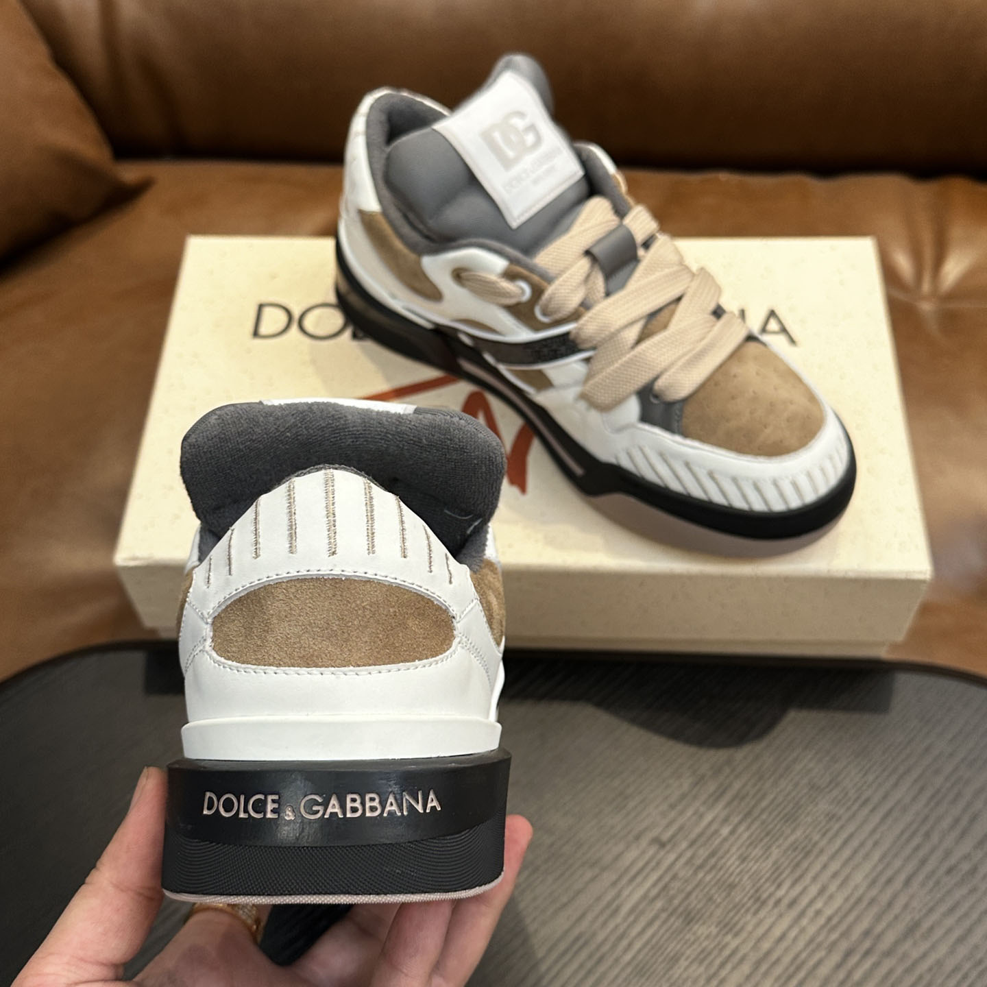 Dolce & Gabbana  New Roma Low 'Dove Grey' - DesignerGu