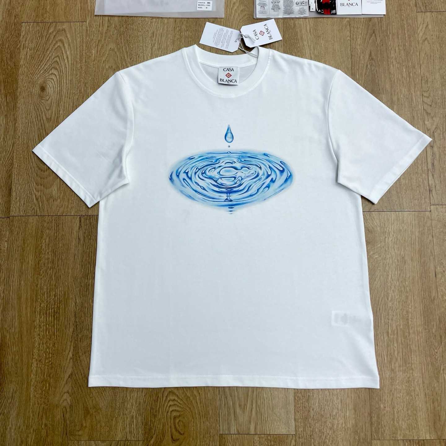 Casablanca DRIP LOGO SHORT SLEEVE T‑SHIRT C1128 - DesignerGu