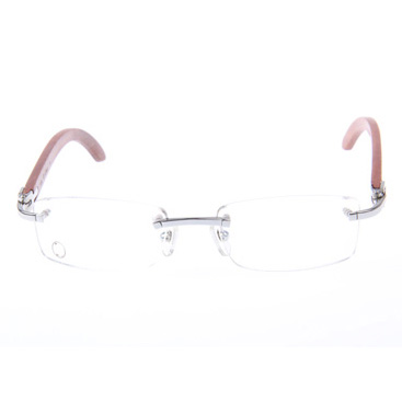 Cartier CT 3524012 Wood Eyeglasses In Silver - DesignerGu