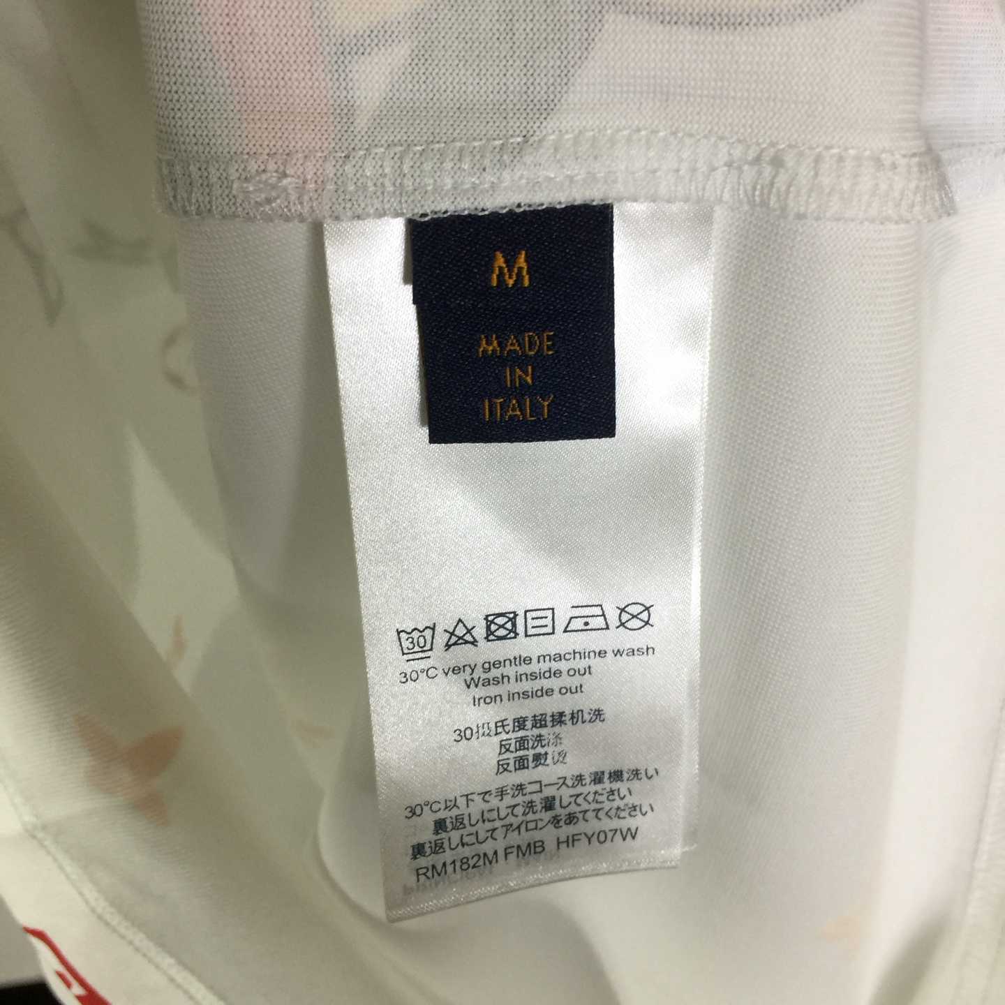 Louis Vuitton Cotton T-shirt With A Colorful Flower Graphic Print - DesignerGu