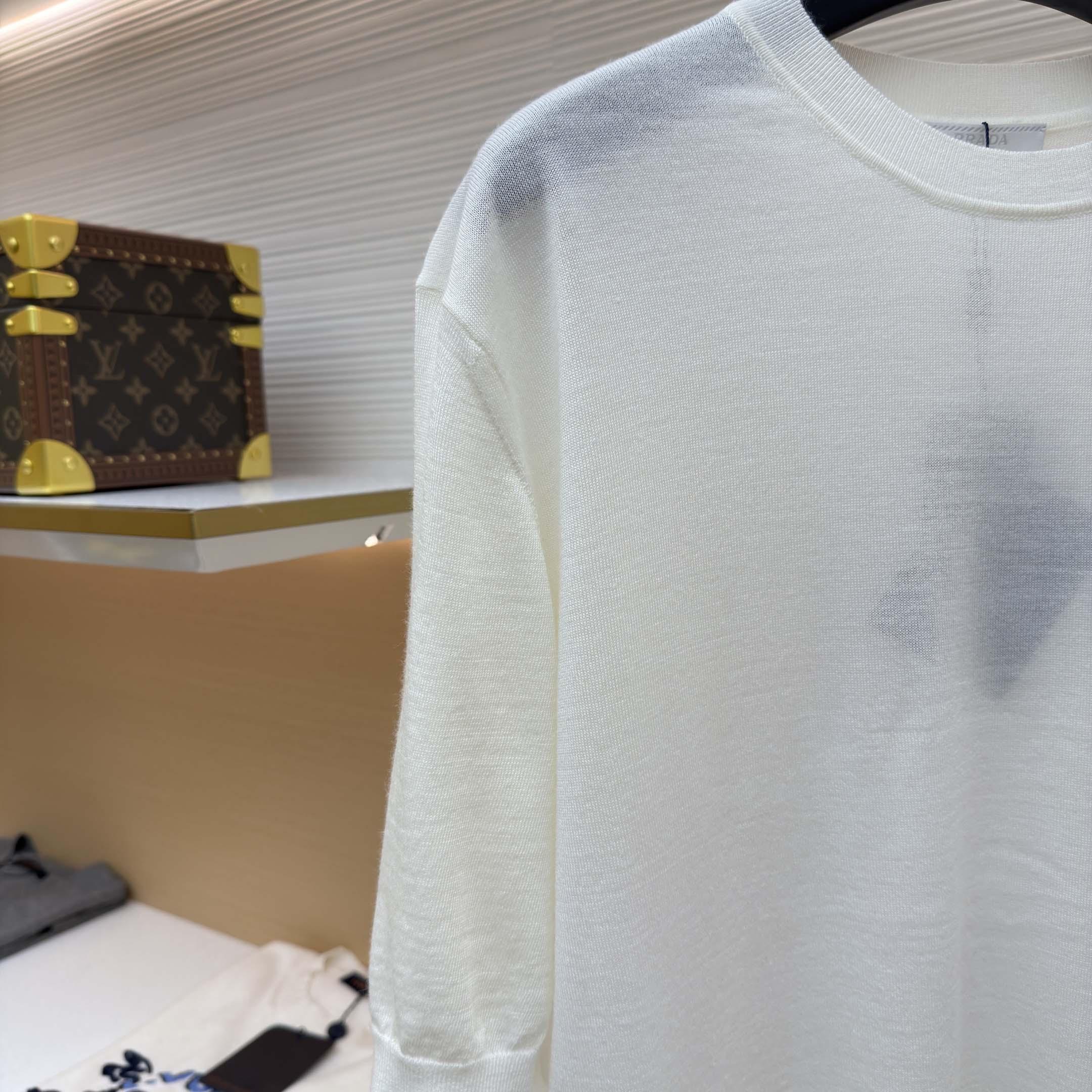 Prada Superfine Wool Crew-neck Sweater - DesignerGu