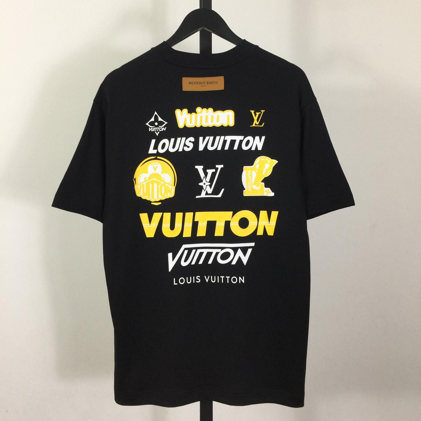 Louis Vuitton T-shirt With Yellow Graphic Logo - DesignerGu