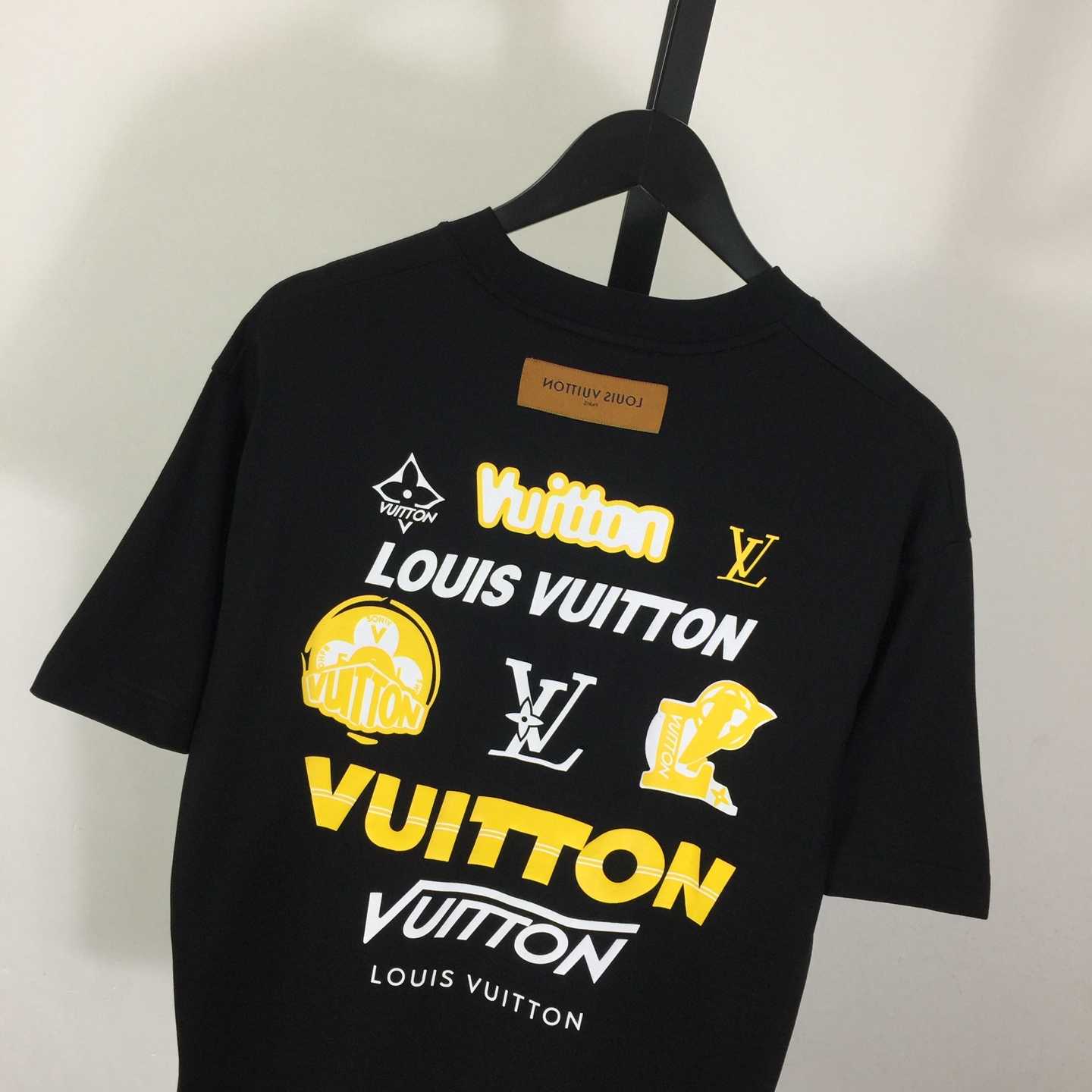 Louis Vuitton T-shirt With Yellow Graphic Logo - DesignerGu