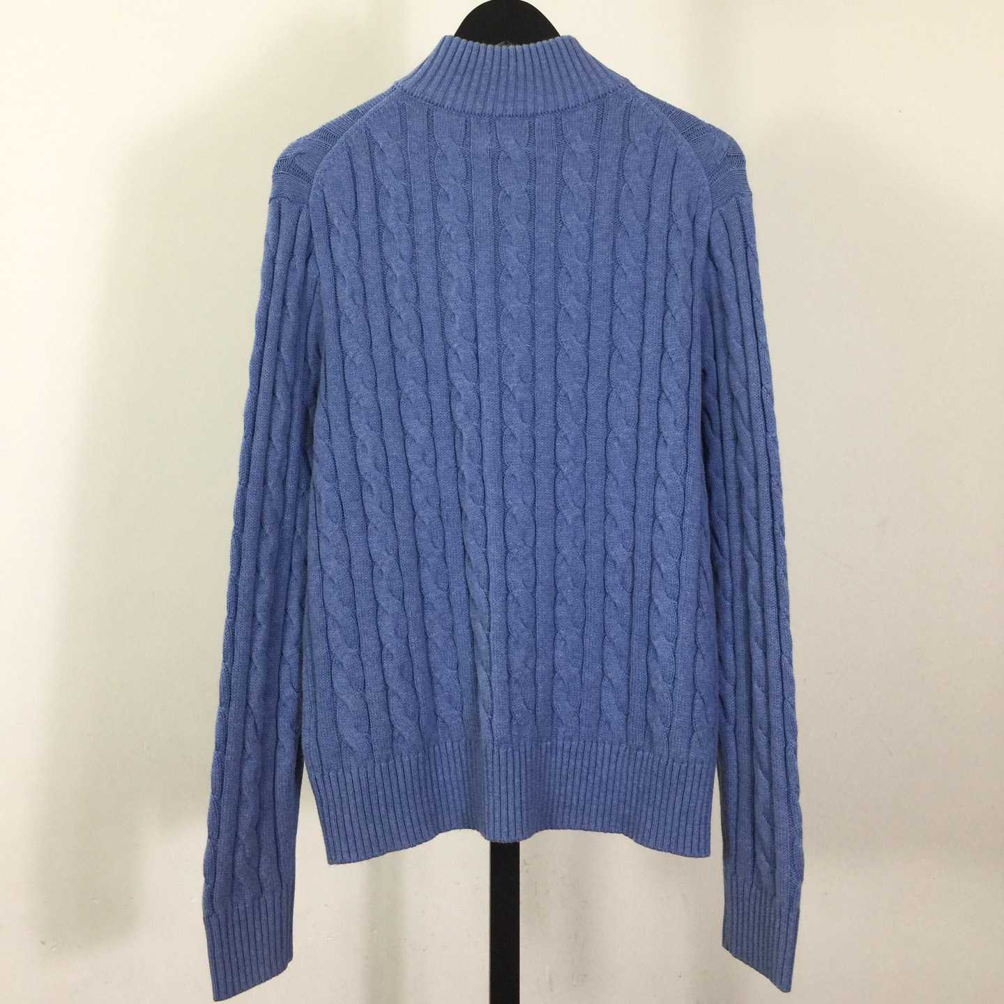 Polo Ralph Cable-Knit Cotton Quarter-Zip Jumper - DesignerGu