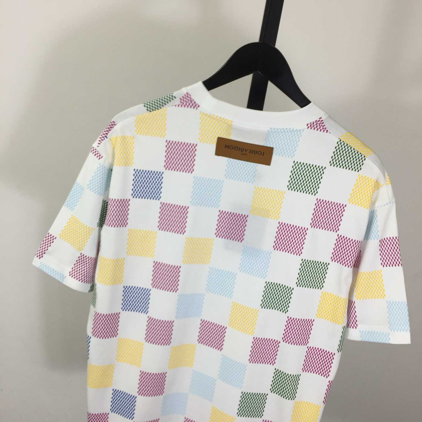 Louis Vuitton Damier Jacquard Short-sleeved Crewneck T-shirt - DesignerGu