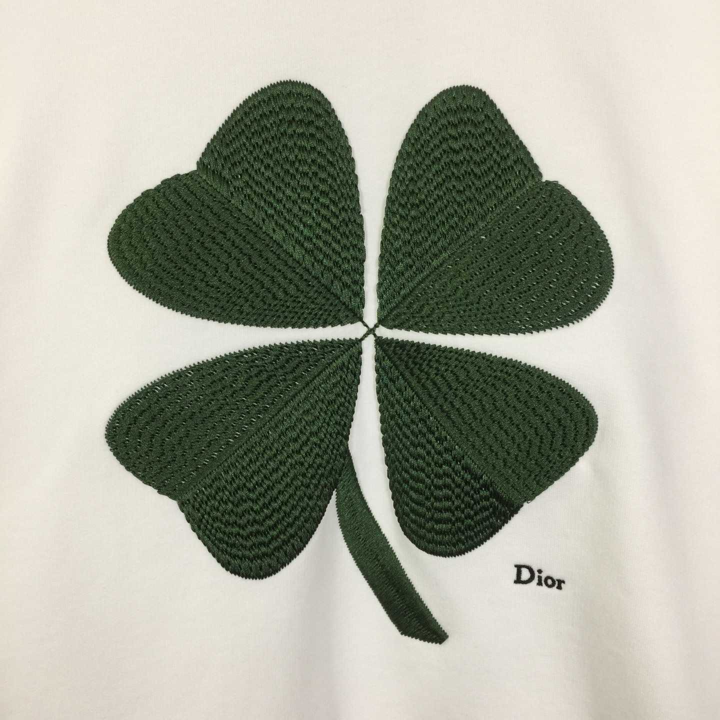 Dior Sweatshirt with Dior Clover Embroidery - DesignerGu
