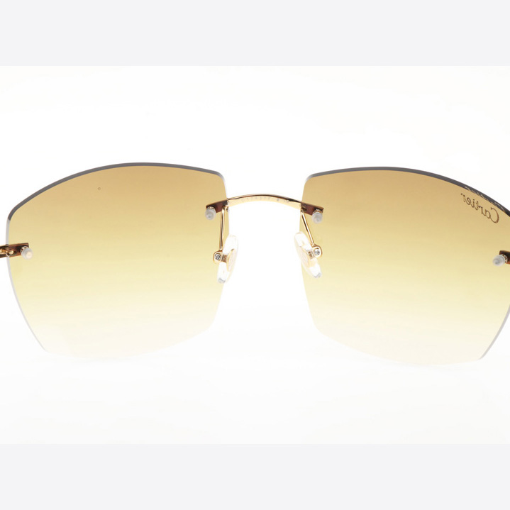 Cartier CT 4189706 Green Wood Sunglasses In Gold Gradient Brown - DesignerGu