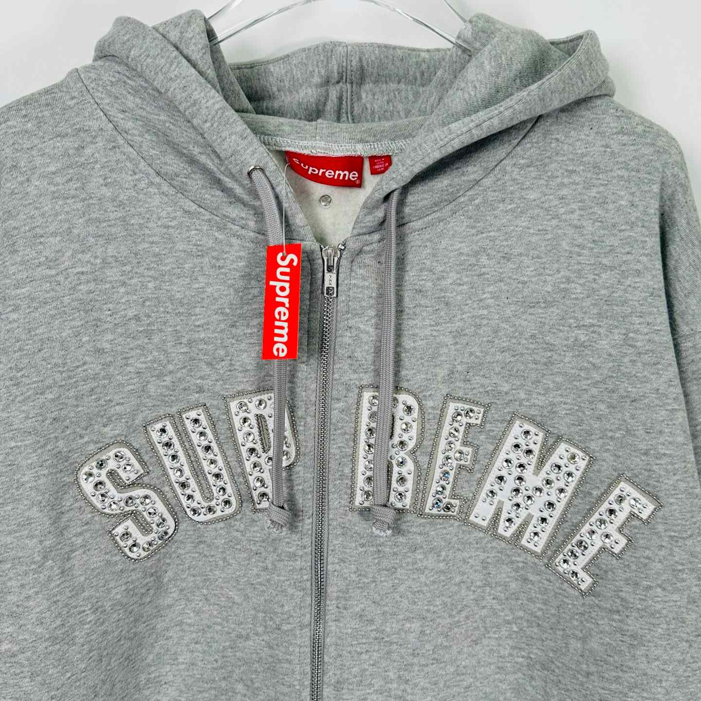 Supreme x B.B. Simon Zip Up Hooded Sweatshirt 'Heather Grey' - DesignerGu