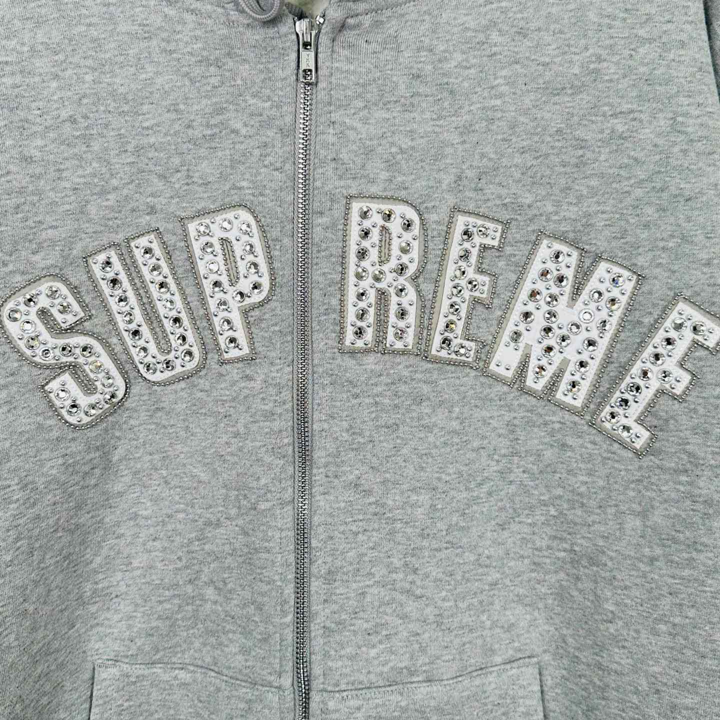 Supreme x B.B. Simon Zip Up Hooded Sweatshirt 'Heather Grey' - DesignerGu