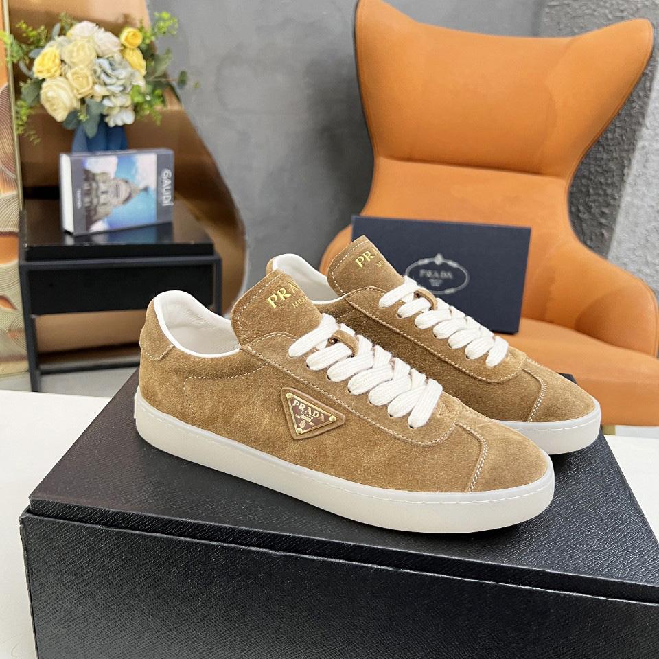 Prada Lane Suede Sneakers - DesignerGu