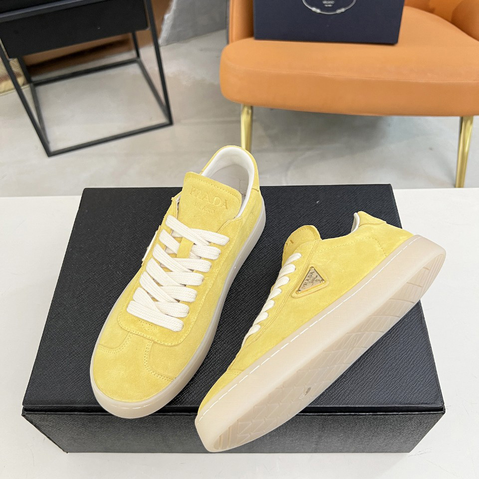 Prada Lane Suede Sneakers - DesignerGu