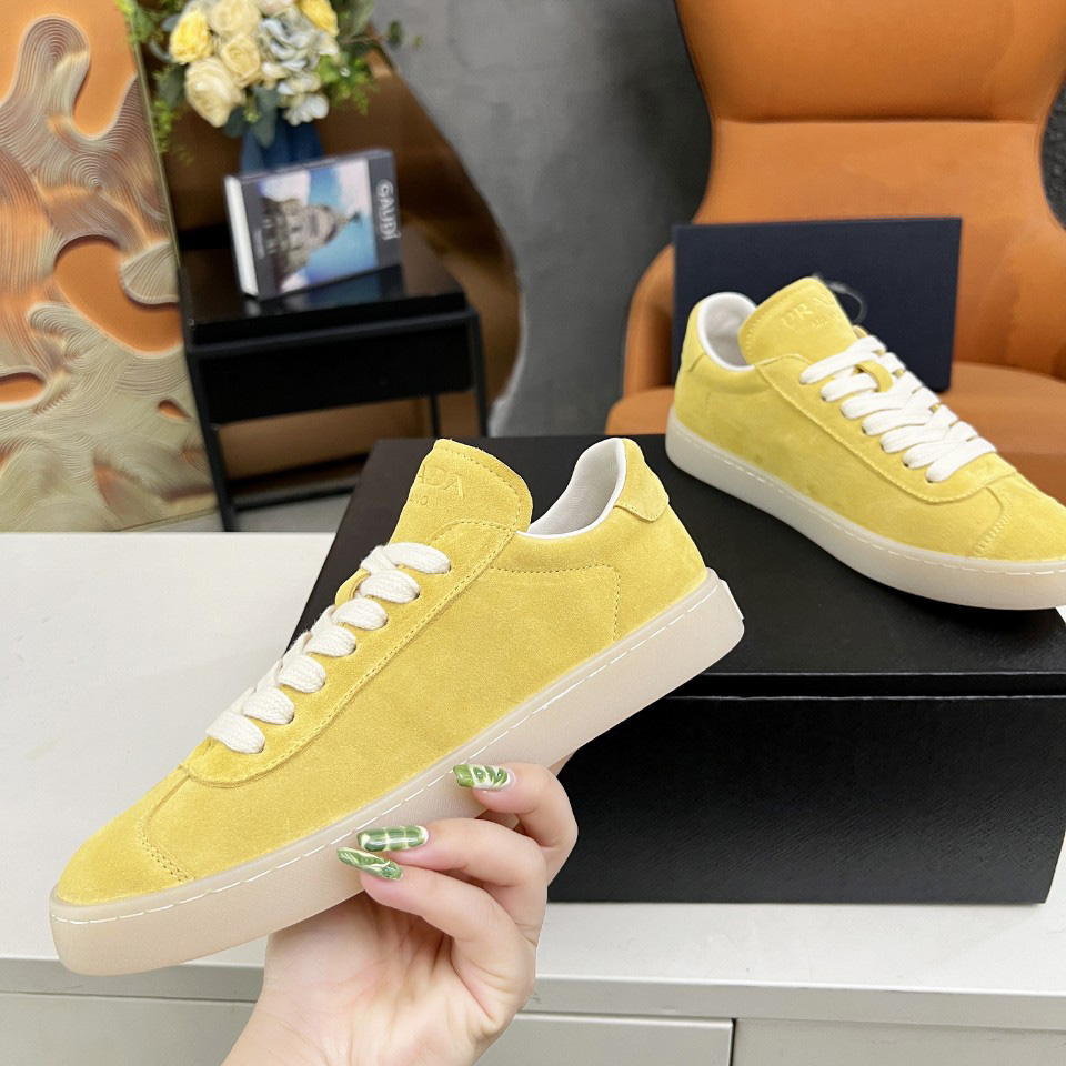 Prada Lane Suede Sneakers - DesignerGu
