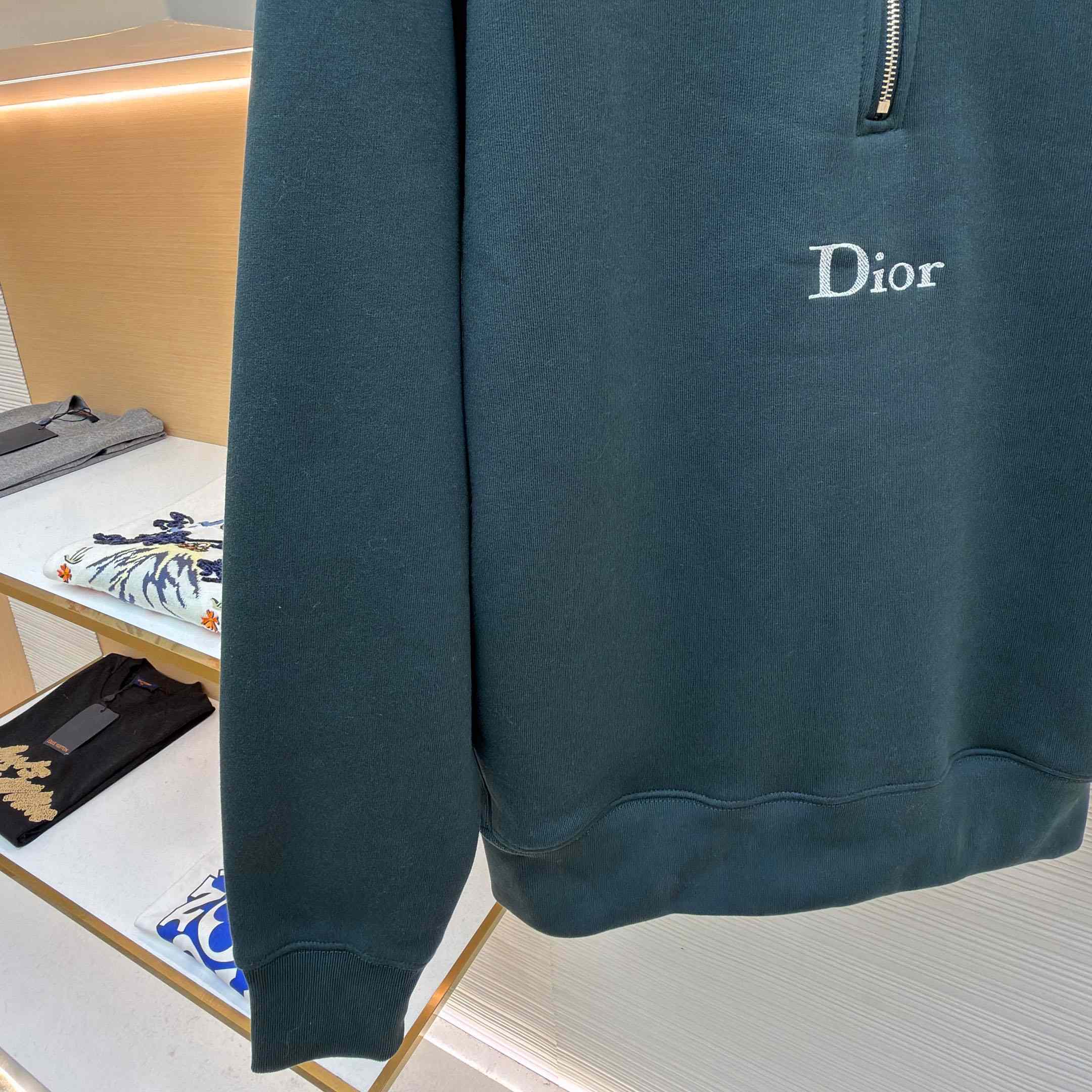 Dior Sweatshirt With Zipped Neckline - DesignerGu
