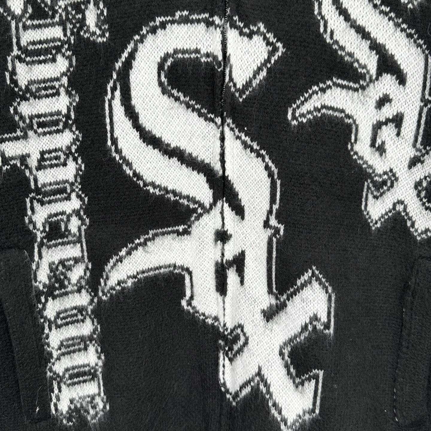  Supreme x Chicago White Sox Zip Up Hooded Sweater 'Black' - DesignerGu