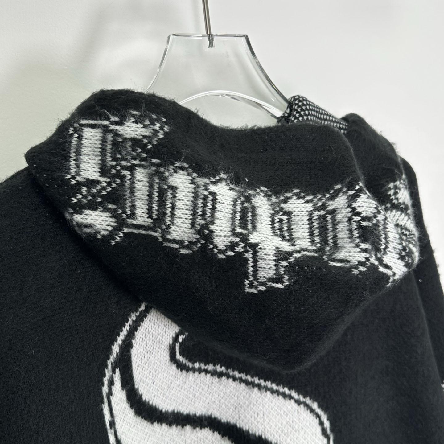  Supreme x Chicago White Sox Zip Up Hooded Sweater 'Black' - DesignerGu