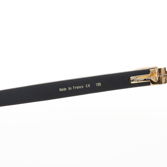 Cartier CT 4189706 Black Wood Sunglasses In Gold Gradient Grey - DesignerGu