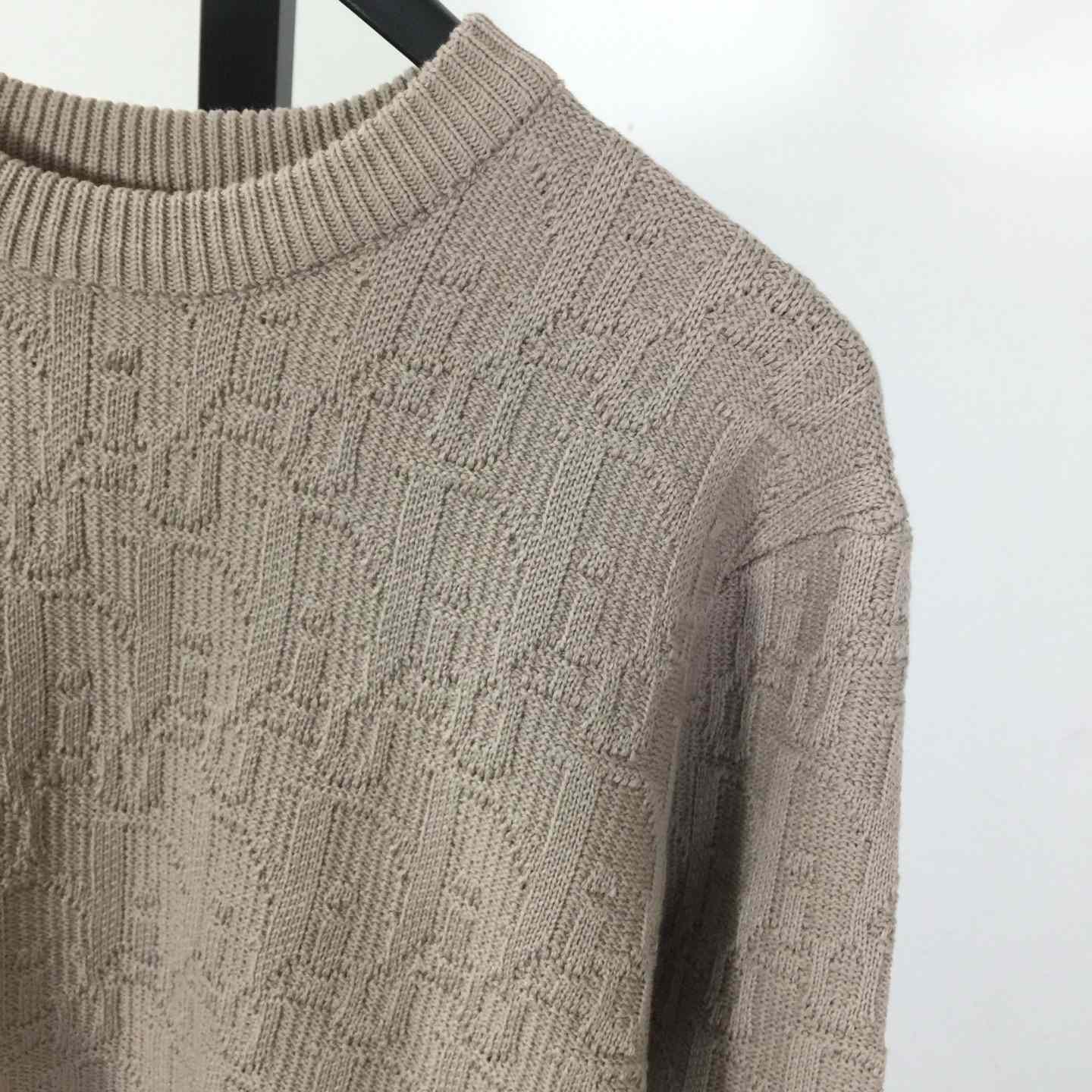 Dior Oblique Sweater Beige Cotton-Blend Jacquard - DesignerGu